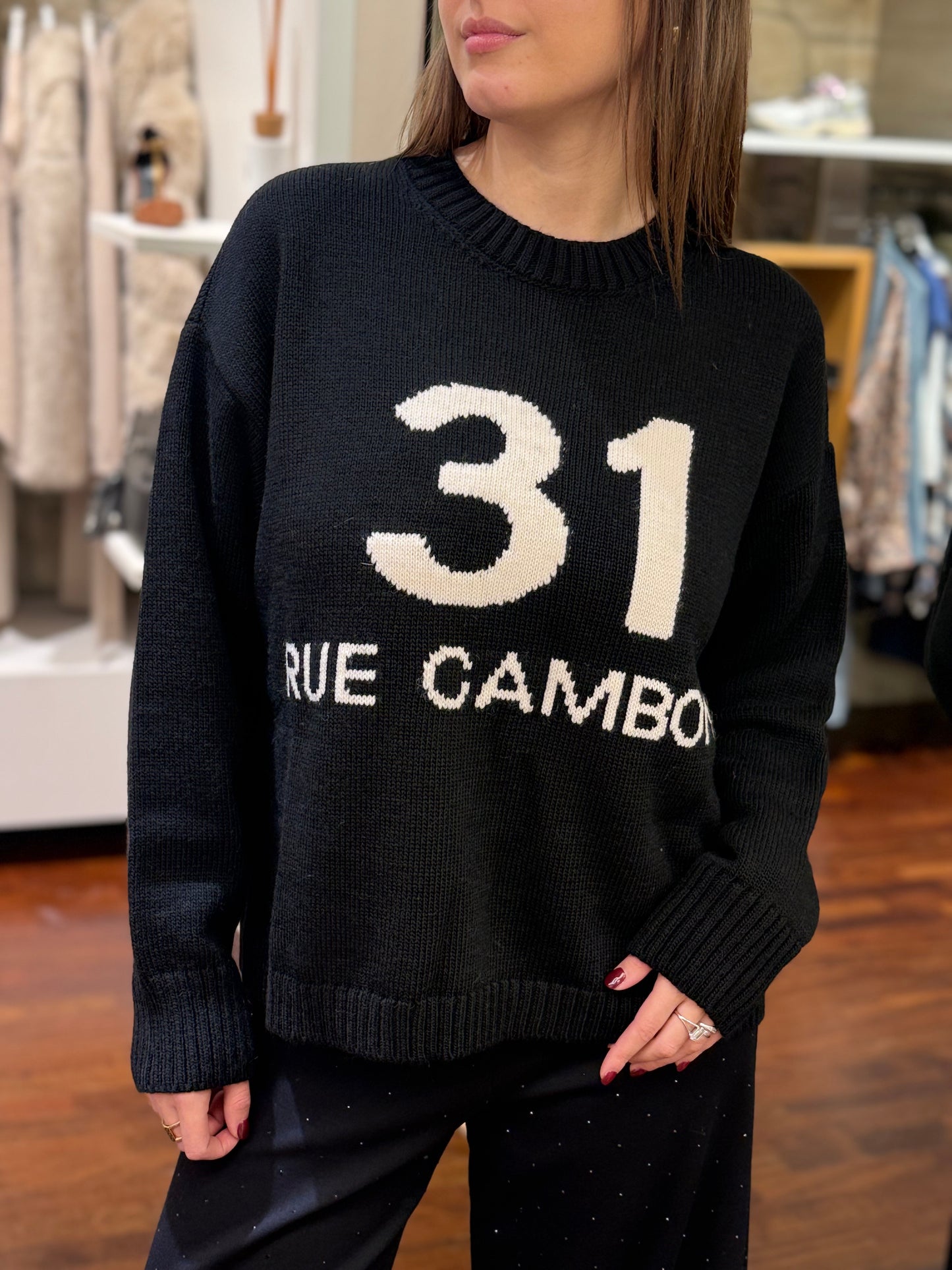 Tensione in Maglia "RUE CAMBON" NERA