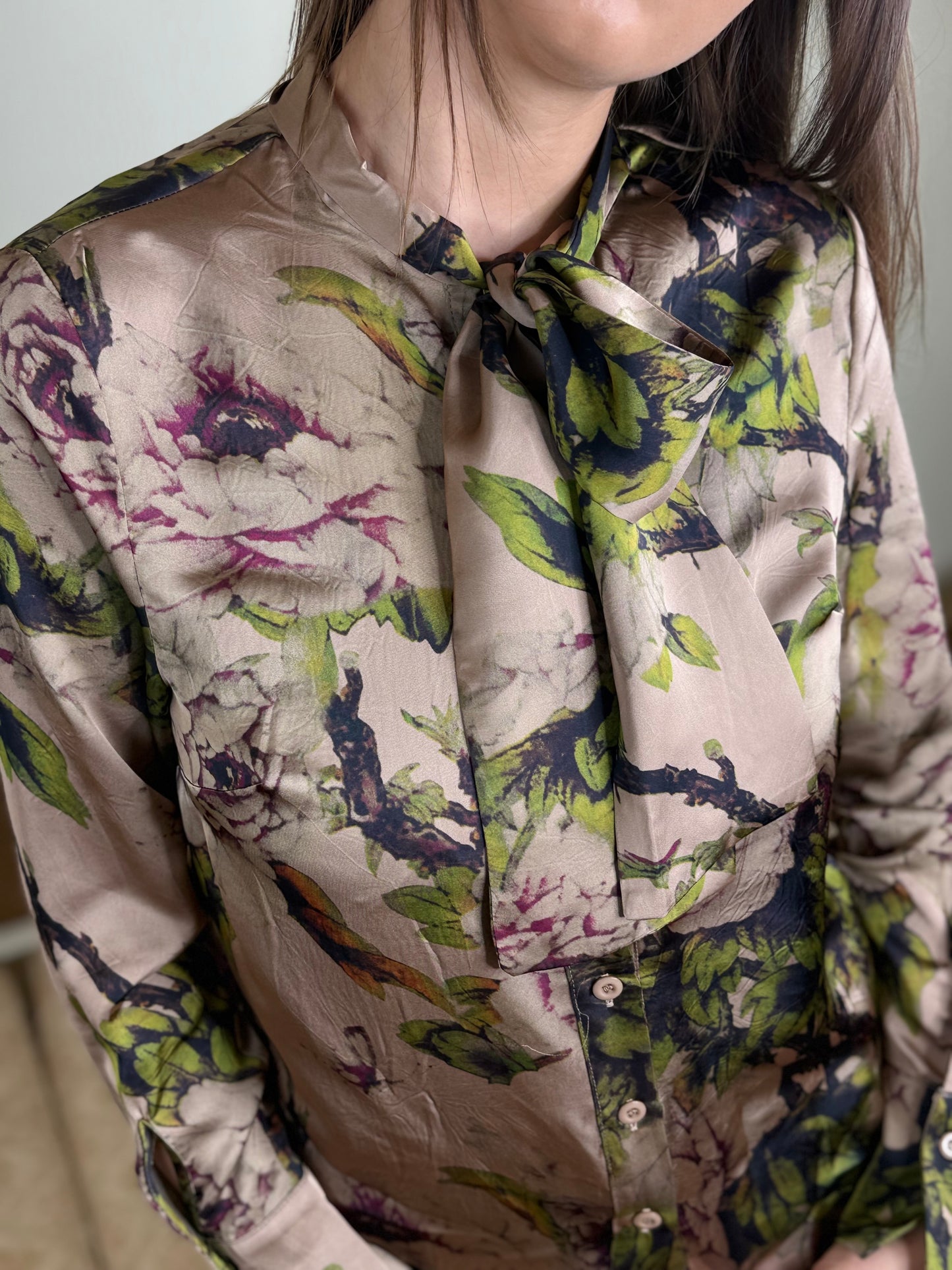 Anonyme Camicia BRANCHES SHIRT beige/rosa