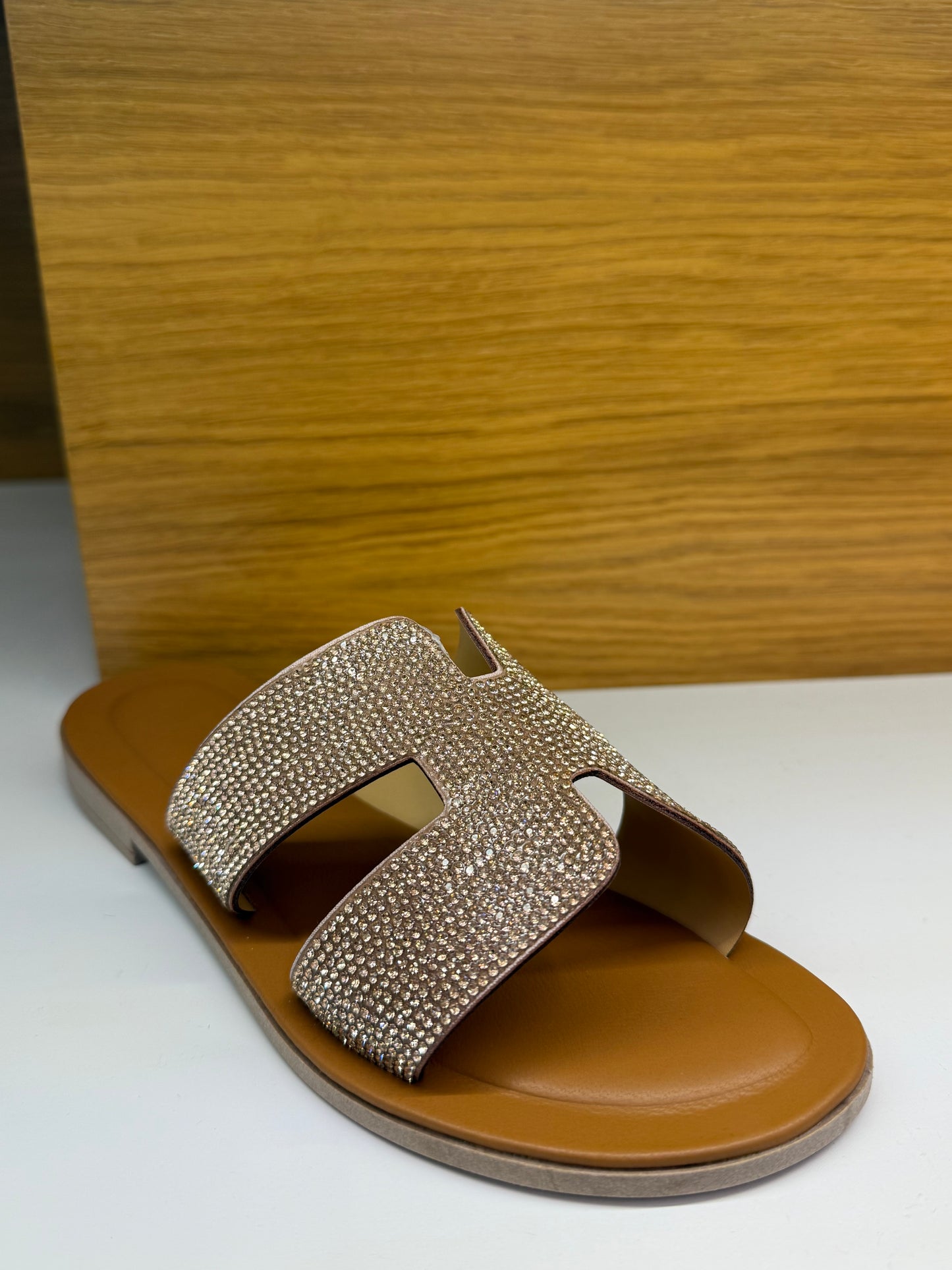 Donna Toscana Ciabatta Strass  Rose Gold