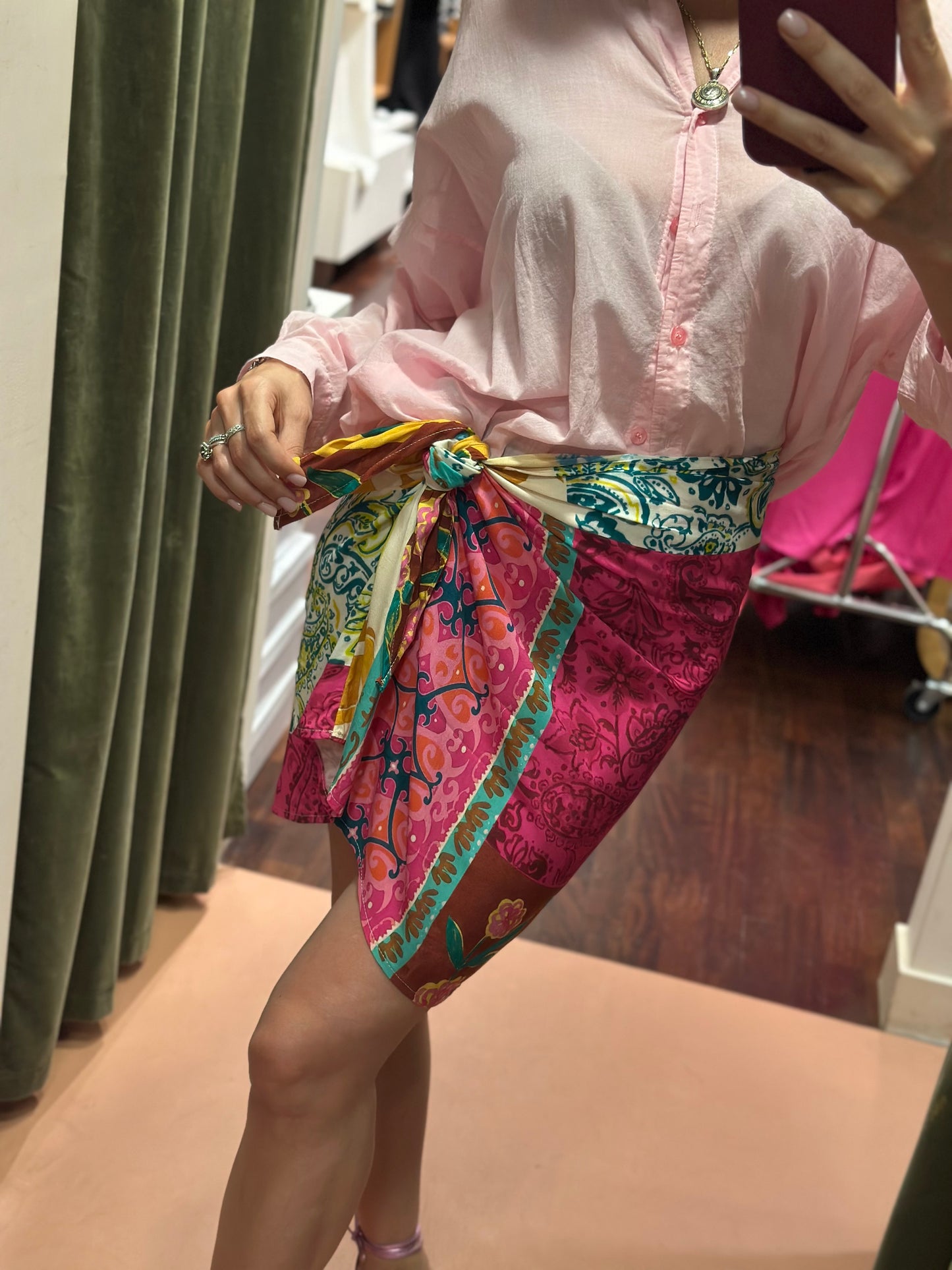 Tensione in gonna pareo corta PATCHWORK