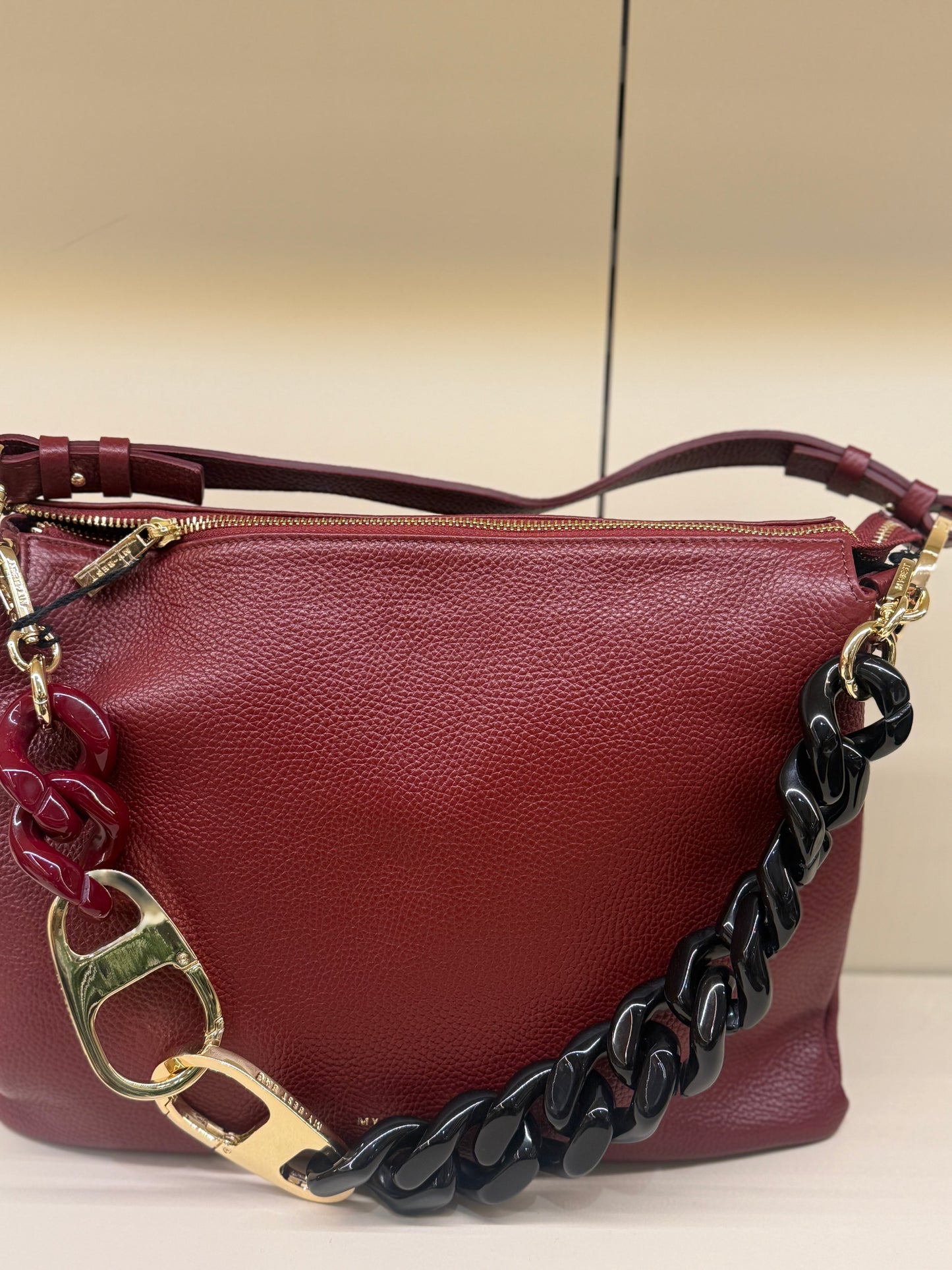 My Best Bag BICOLOR CHAIN nero/bordeaux