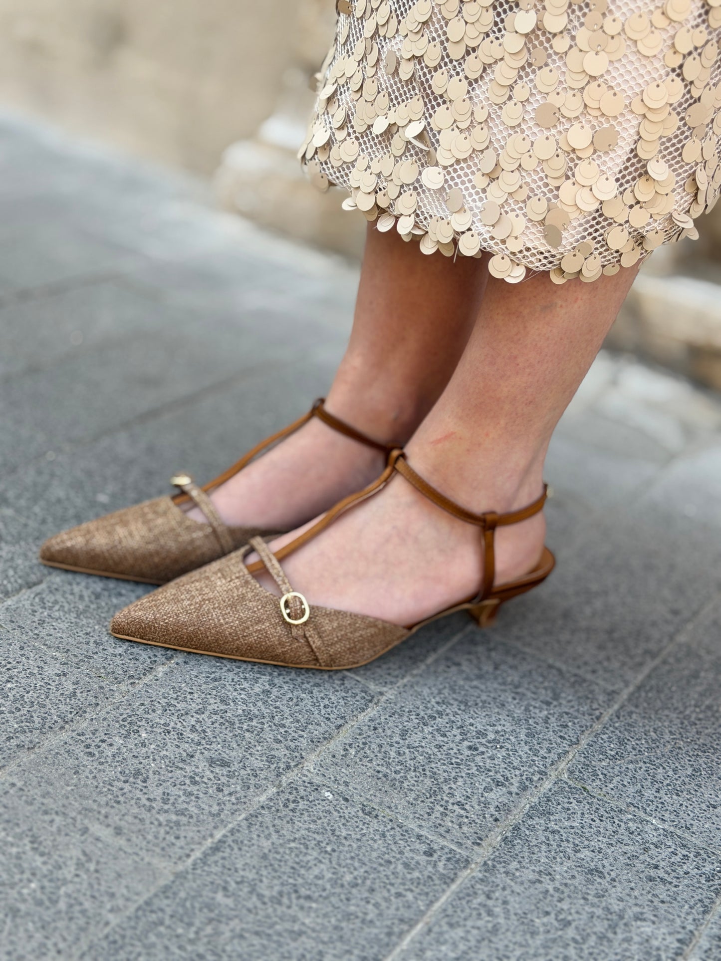 Ovyé Slingback lino Cuoio