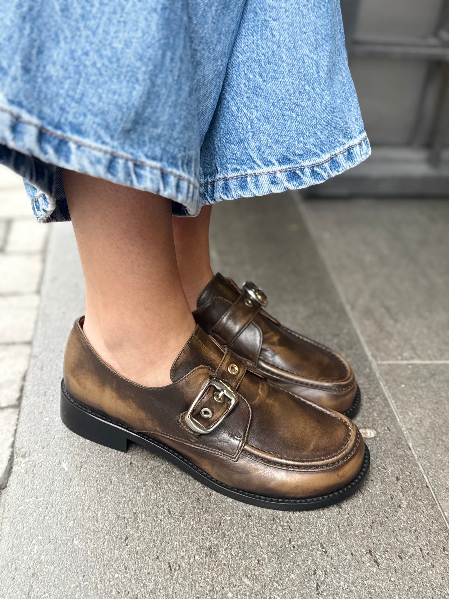 Angel Alarcon GISELLE mocassino vintage TAUPE