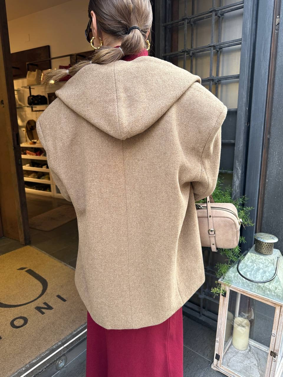 Eleh Giacca-coat in lana BEIGE