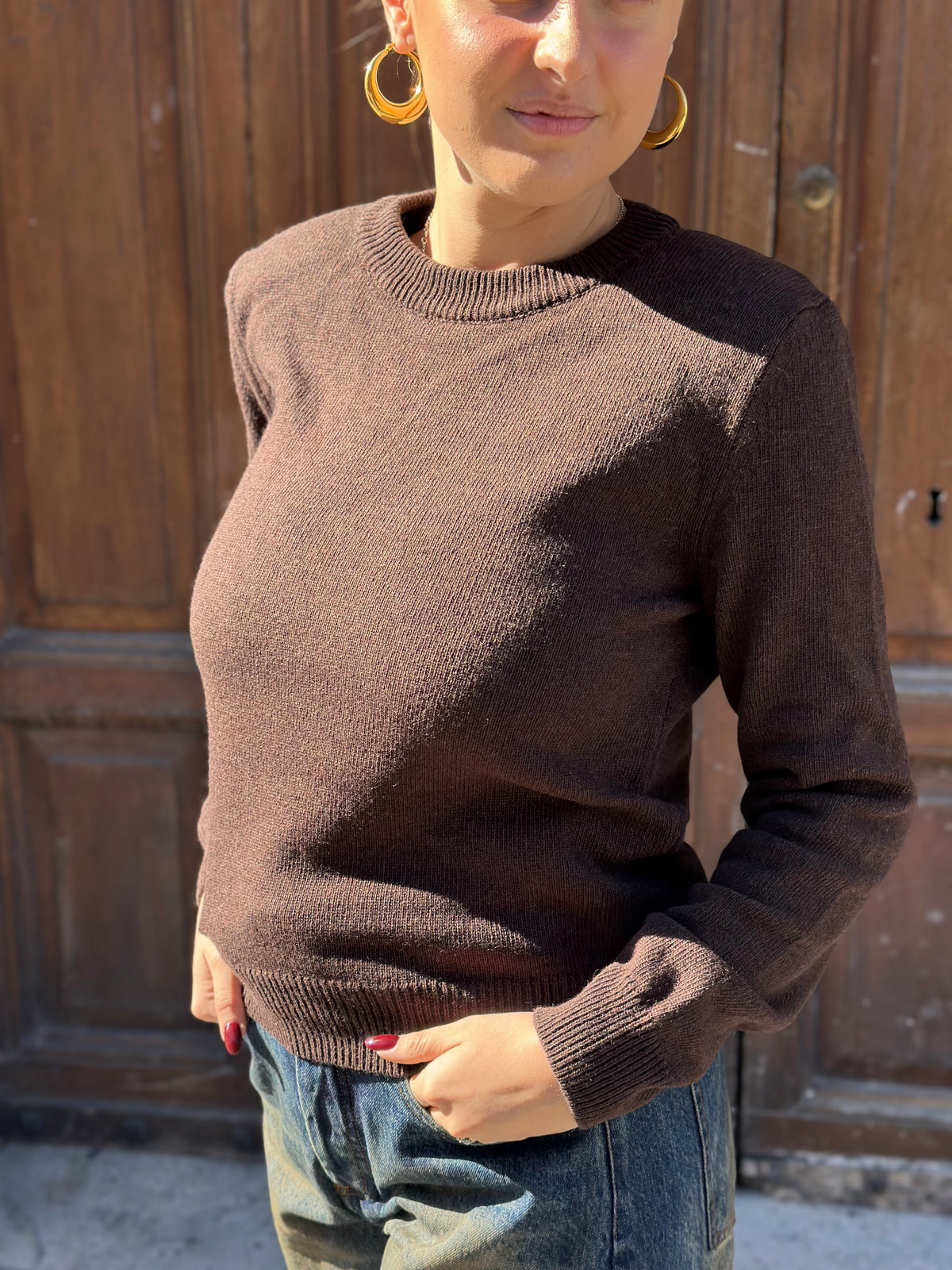 Tensione in maglia spalla imbottita  (disponibile in più colori)