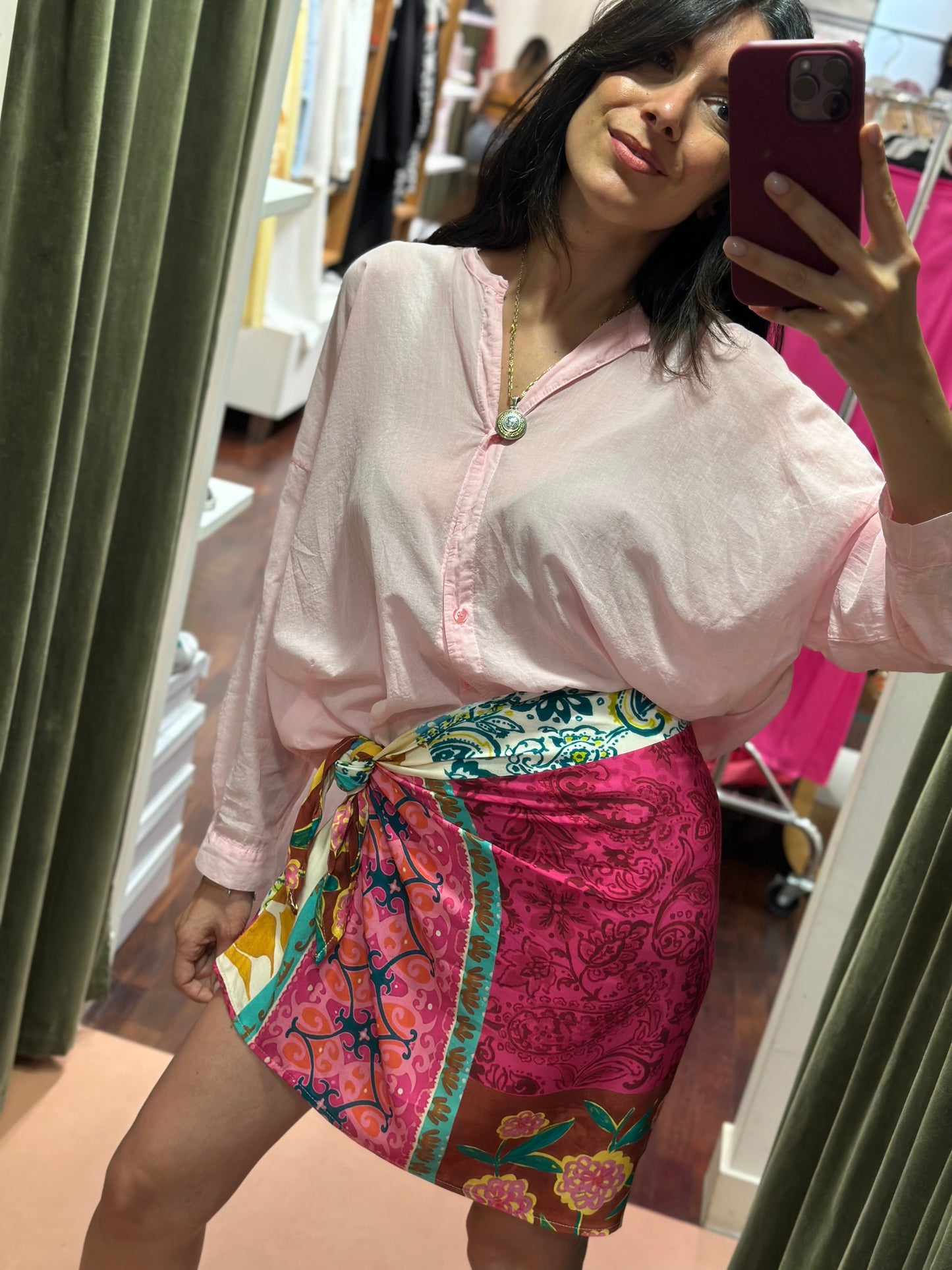 Tensione in gonna pareo corta PATCHWORK