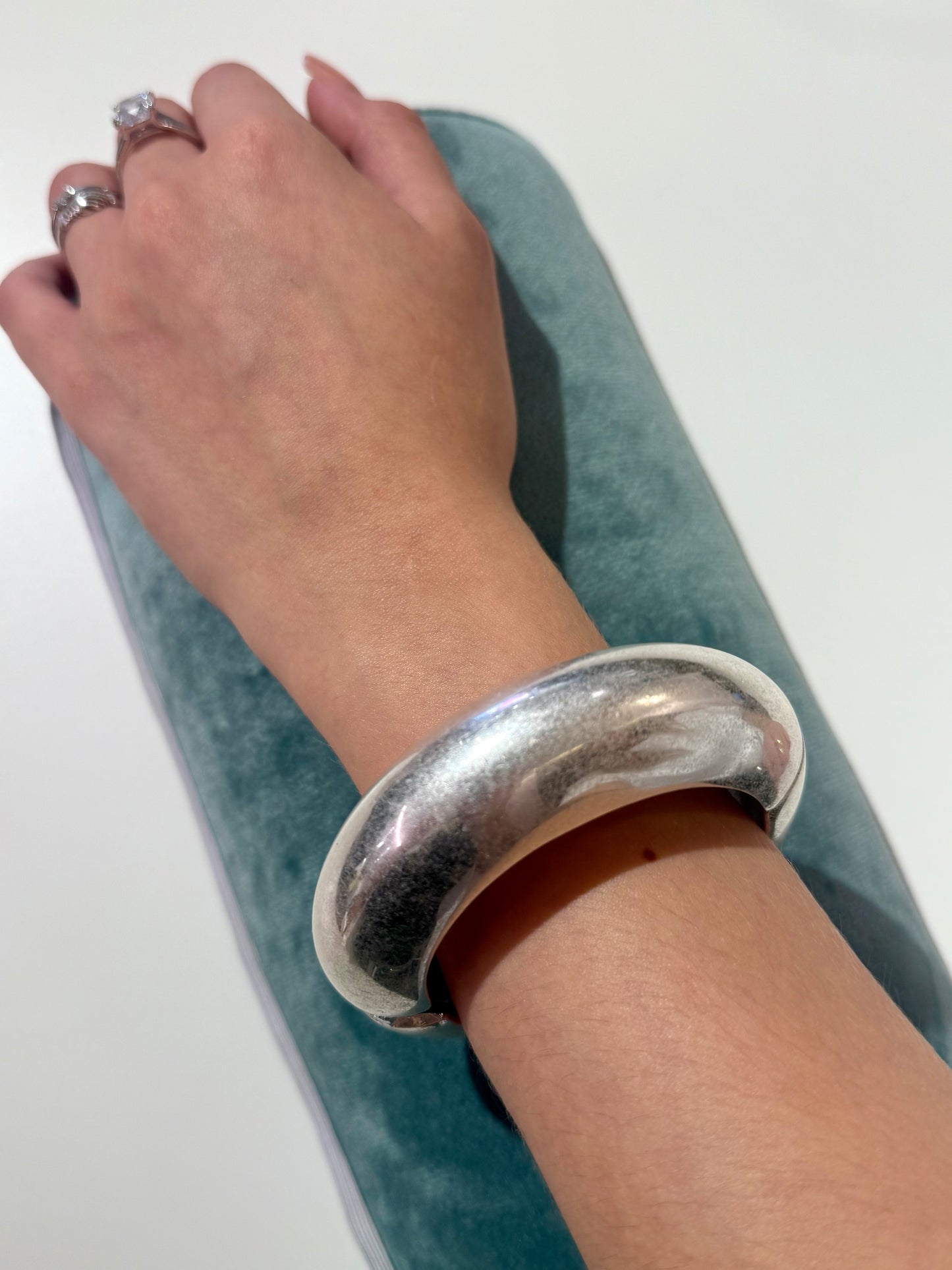 Bracciale rigido opaco ARGENTO