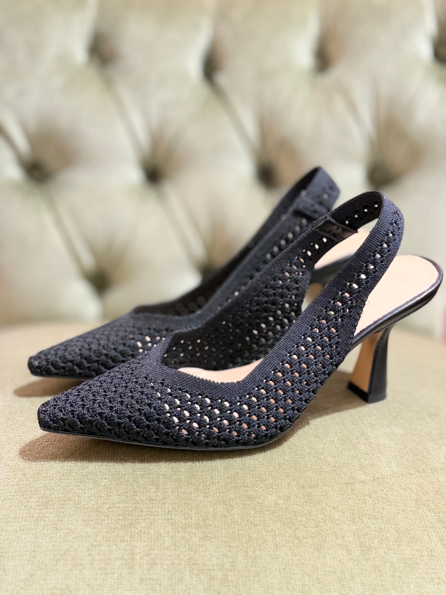 Ovyé Slingback in crochet NERA