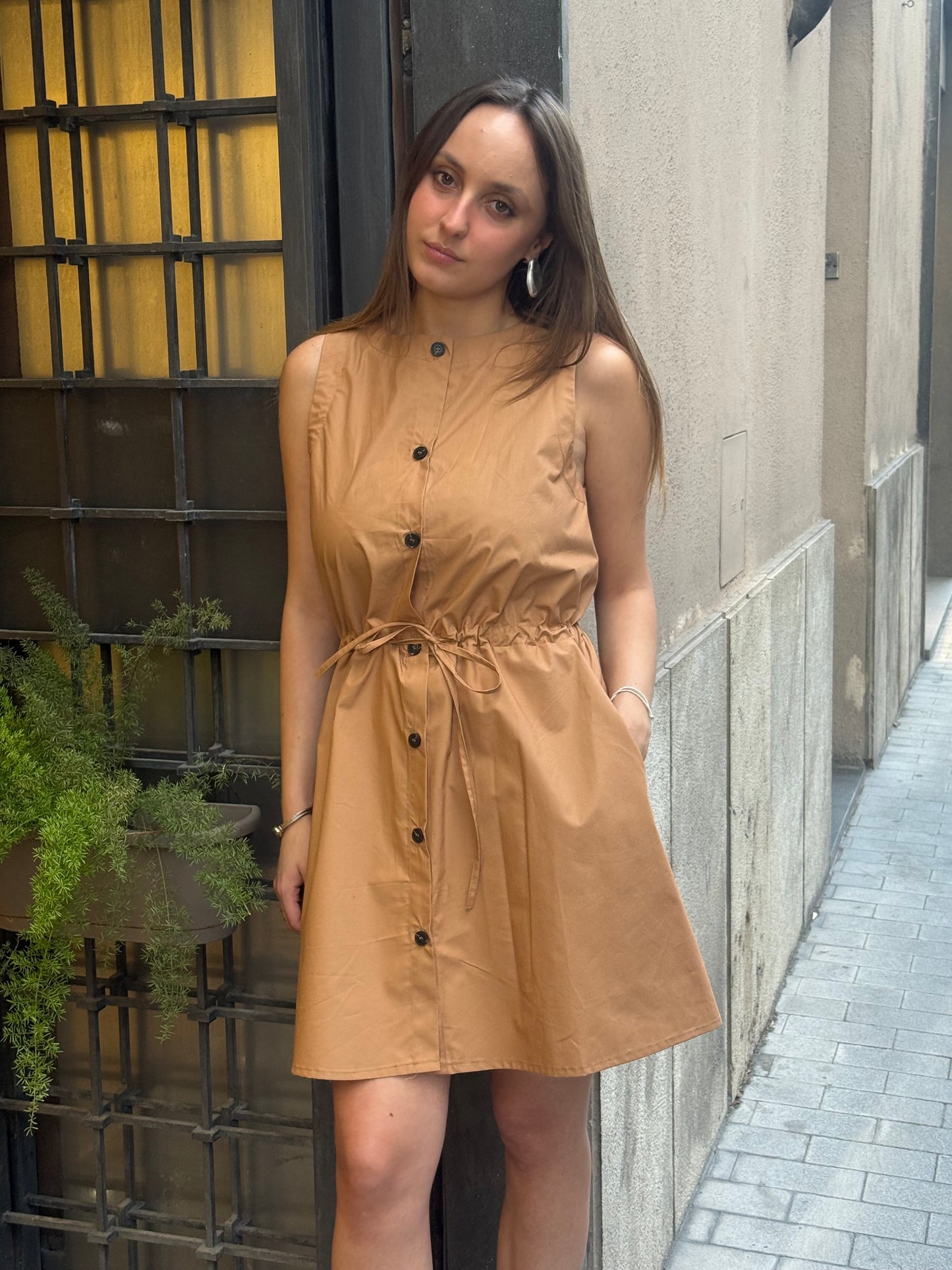 Tensione In Abito corto con coulisse CAMEL