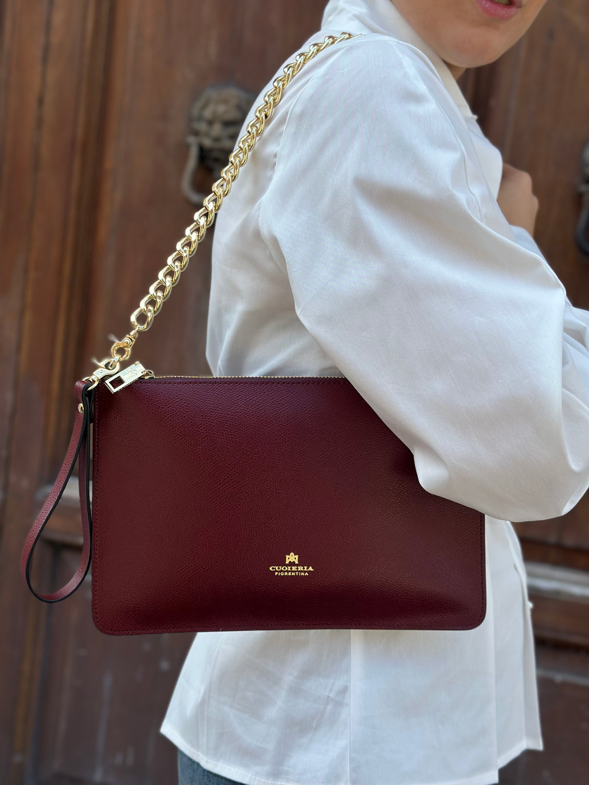 Cuoieria Fiorentina ALICE BELLA POCHETTE BORDEAUX