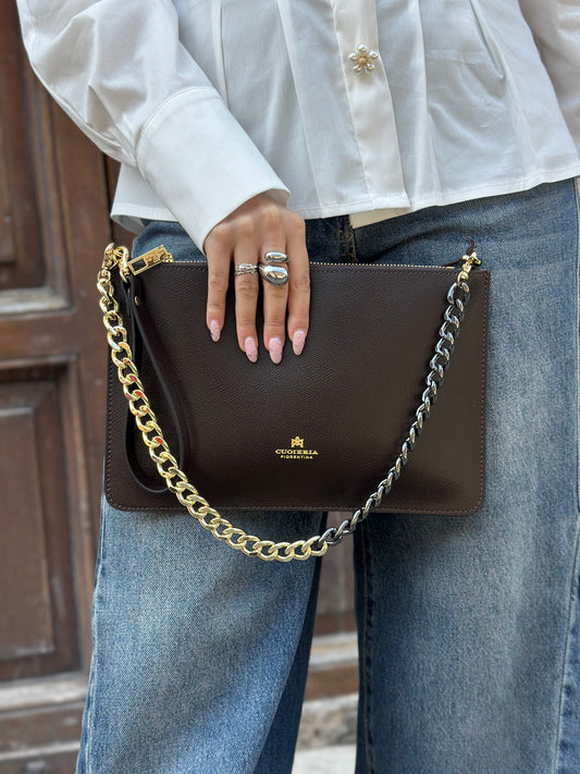 Cuoieria Fiorentina ALICE BELLA POCHETTE COFFEE