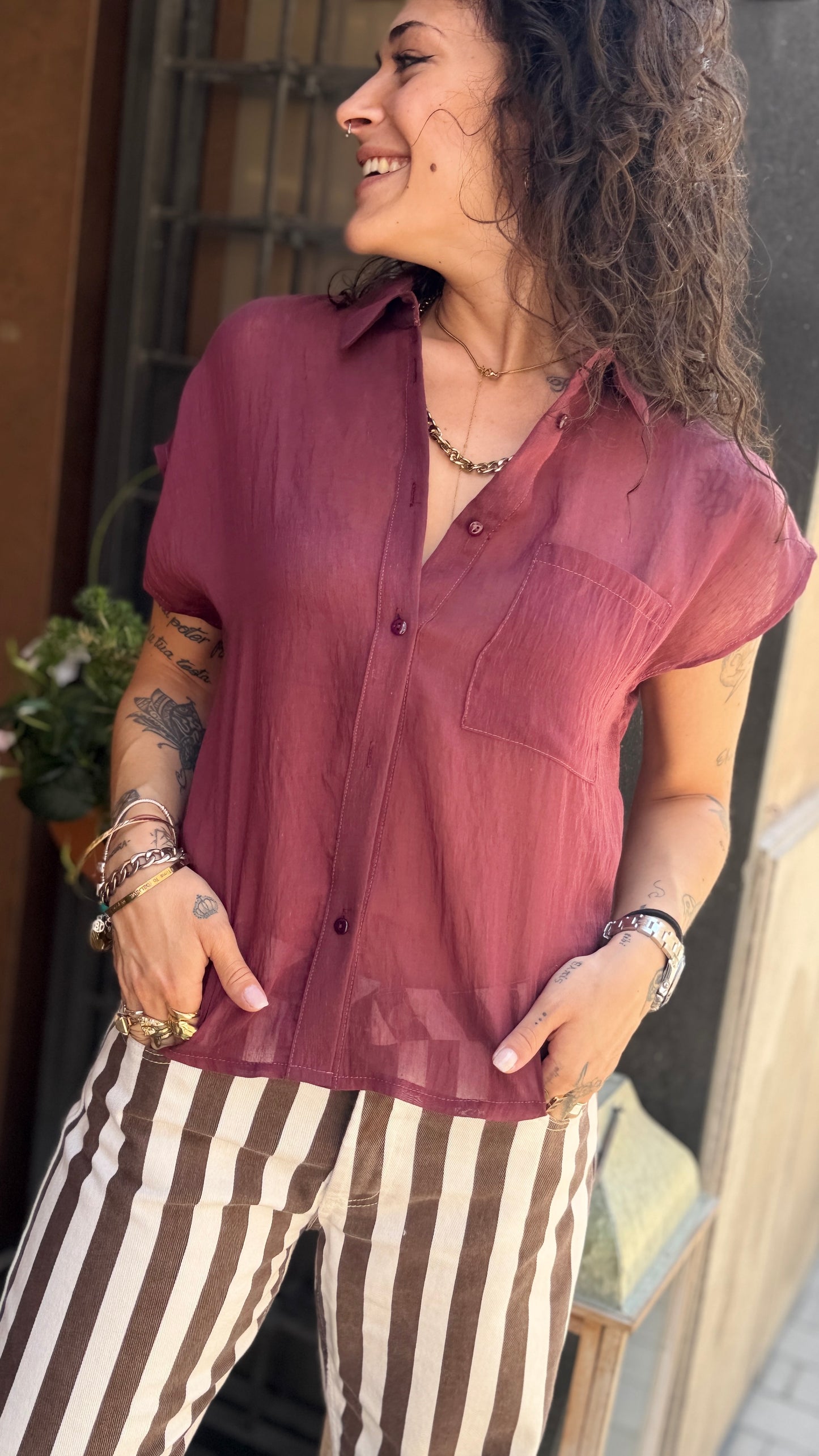 Tensione in Camicia Toscanello, caffè e india
