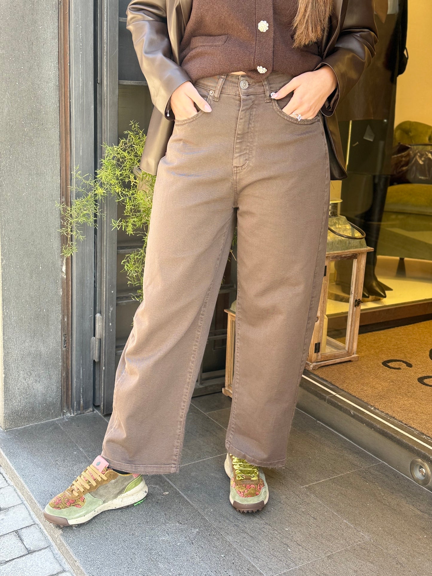 Tensione In jeans drill relaxed MORO