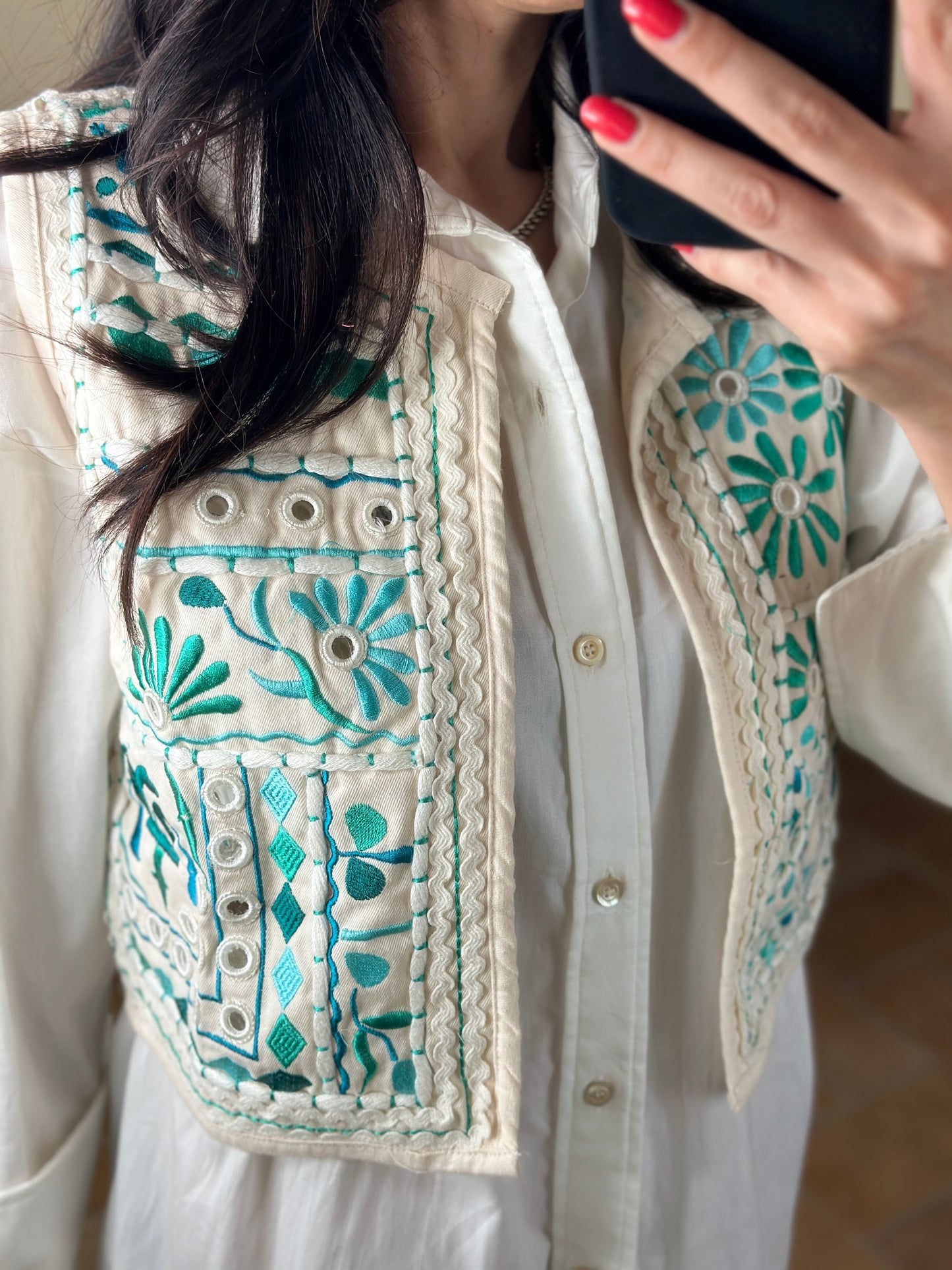 Formentera- Gilet ricamo