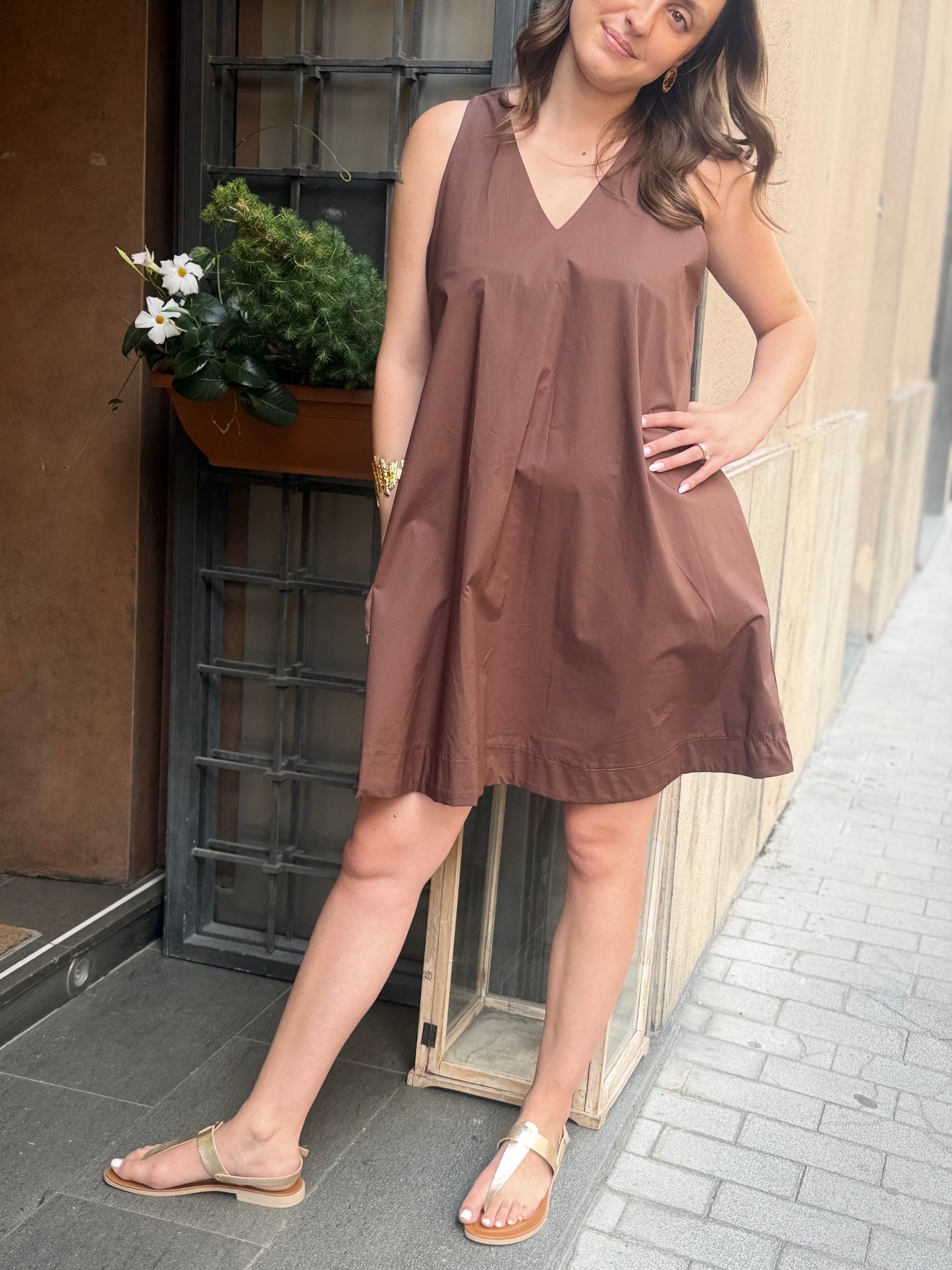 Abito midi a trapezio (disp. in più colori)