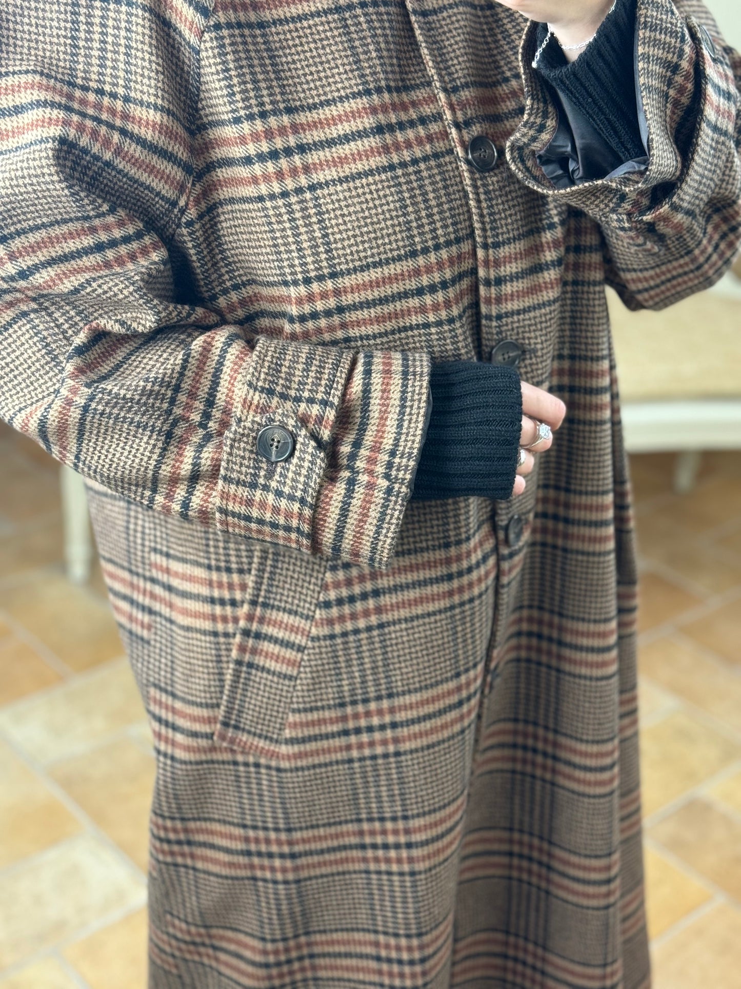 Tensione In Cappotto tartan vintage