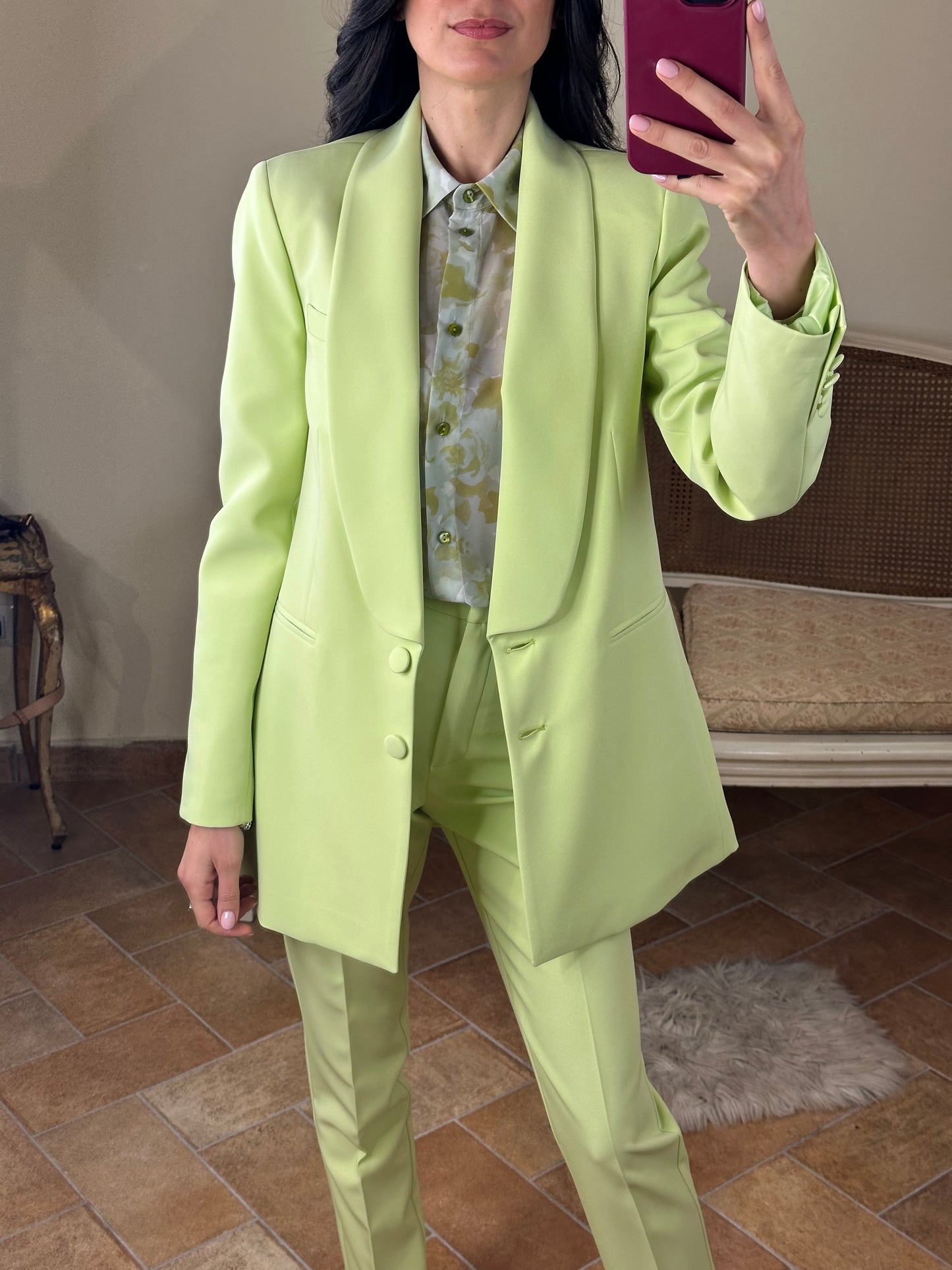 Silence Limited MONOSHAWL BLAZER Light Green