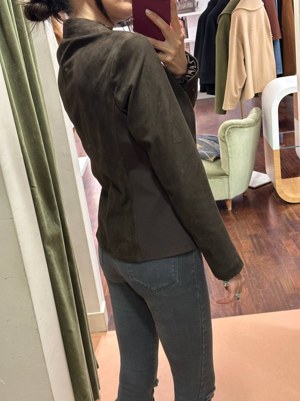 Giacca in camoscio MORO