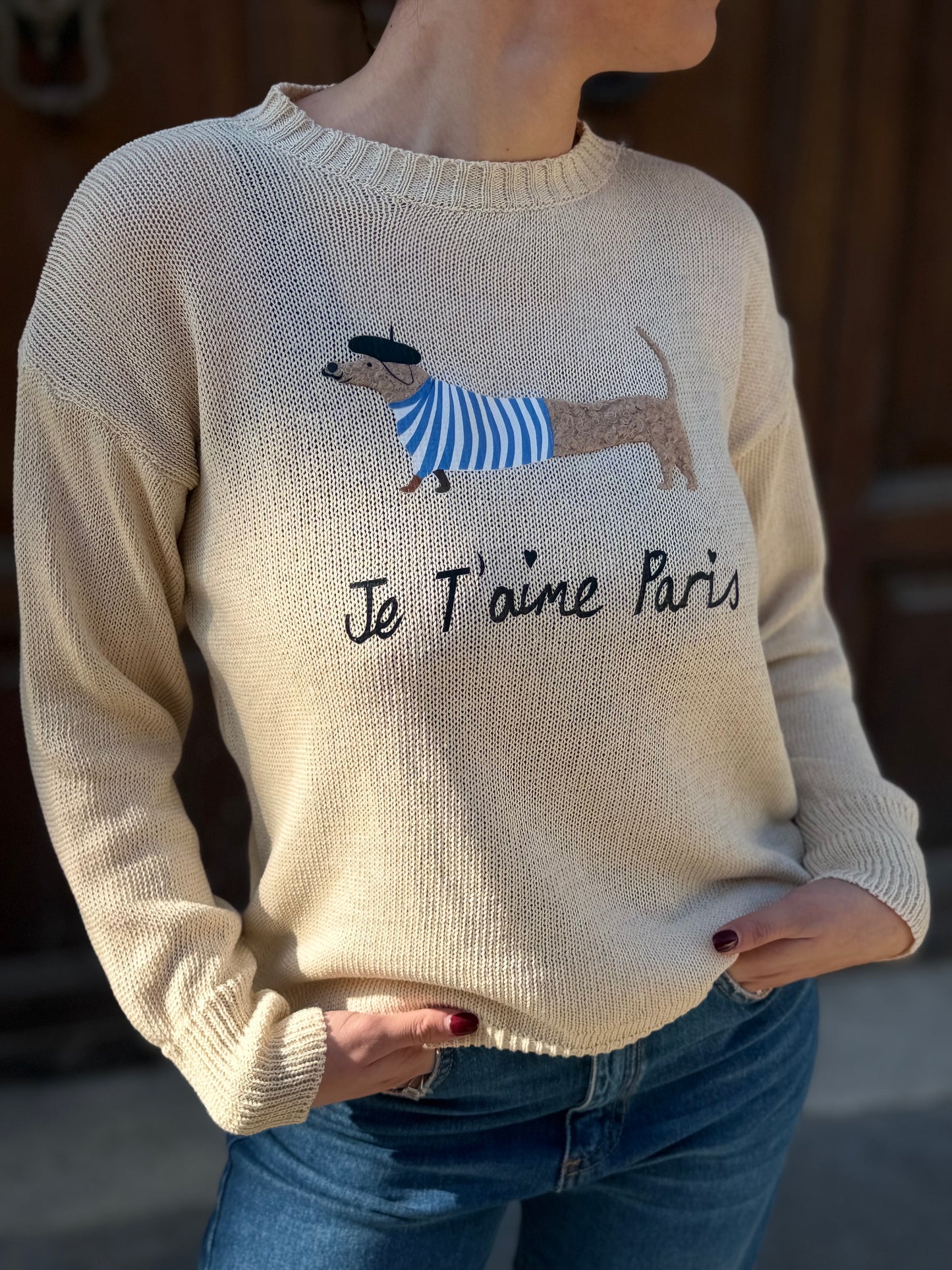 Maglia " Je T'aime Paris" BEIGE