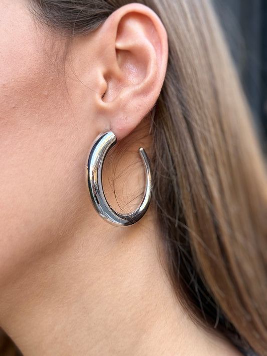Orecchini Semicerchi MEDI ARGENTO