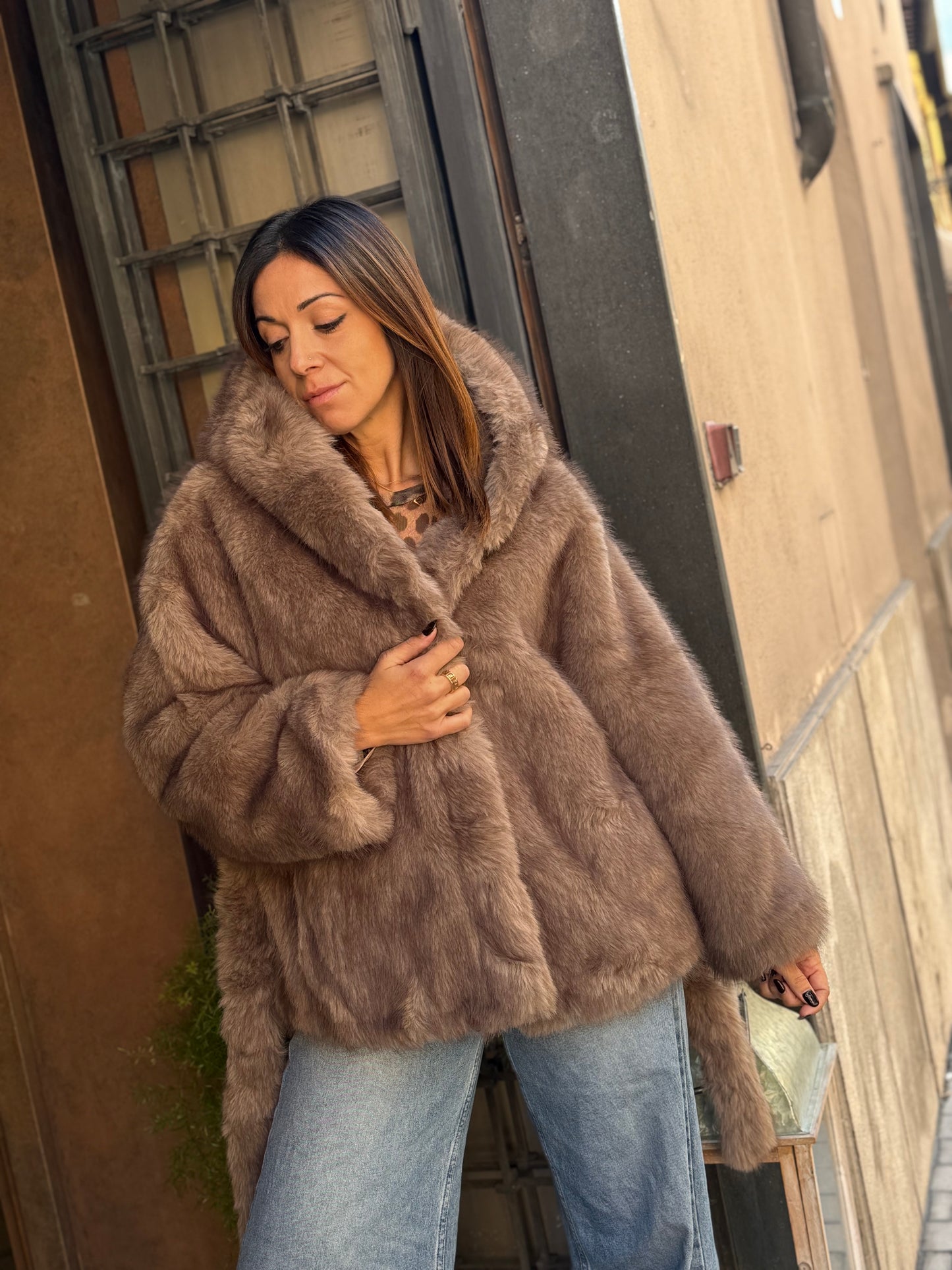 Ecopelliccia ELODIE Taupe