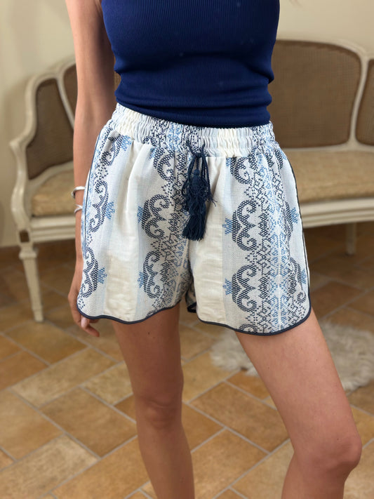 Tensione In Shorts con fantasia BIANCO/BLU/CELESTE