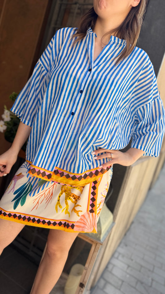 Tensione in Camicia a righe Blu/bianco