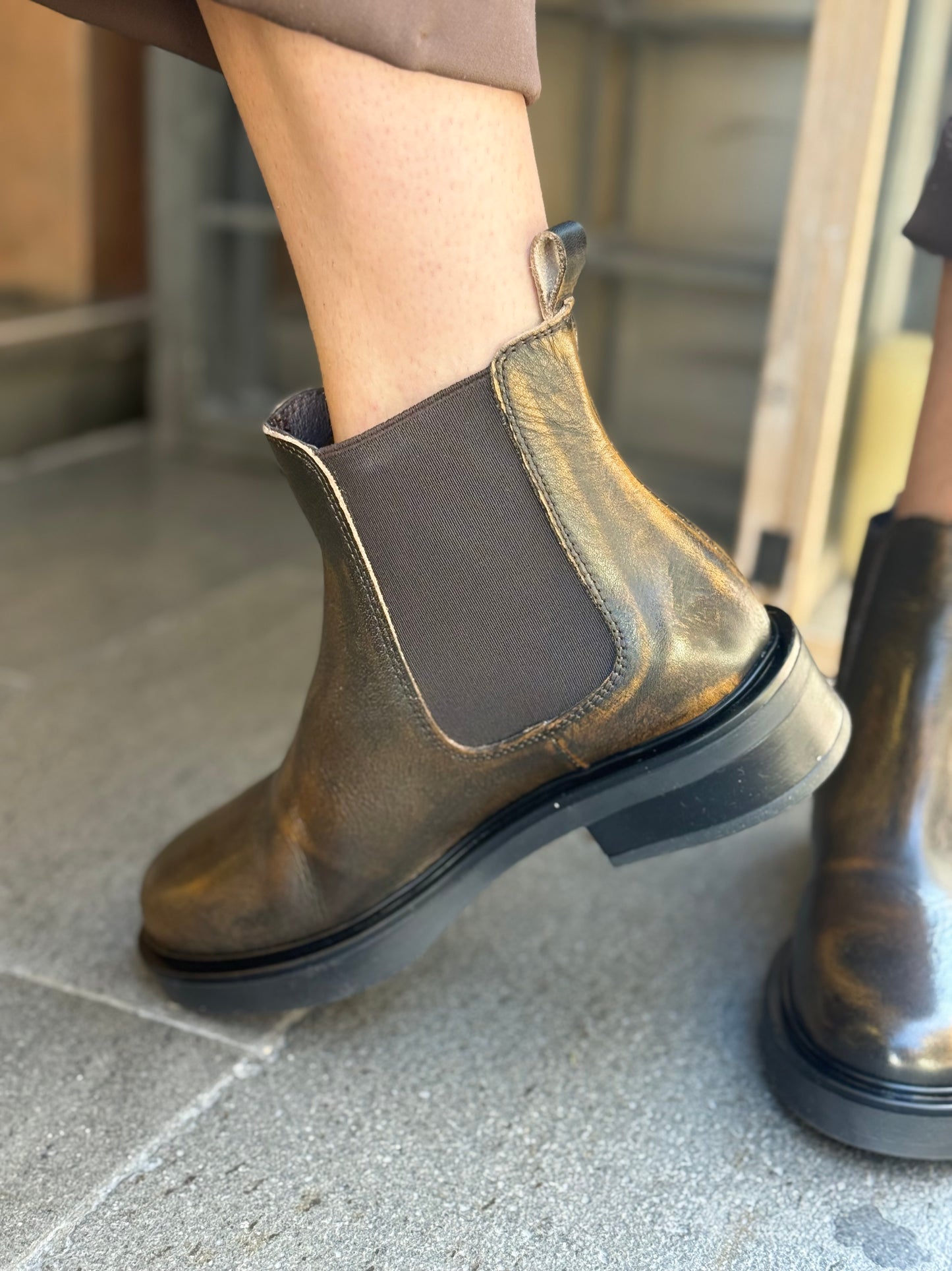 Stivaletto Beatles basso effetto invecchiato