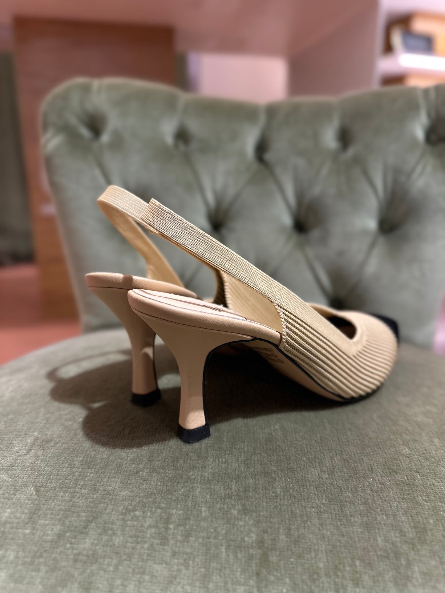 Ovyé Slingback Bicolor NUDE/NERO