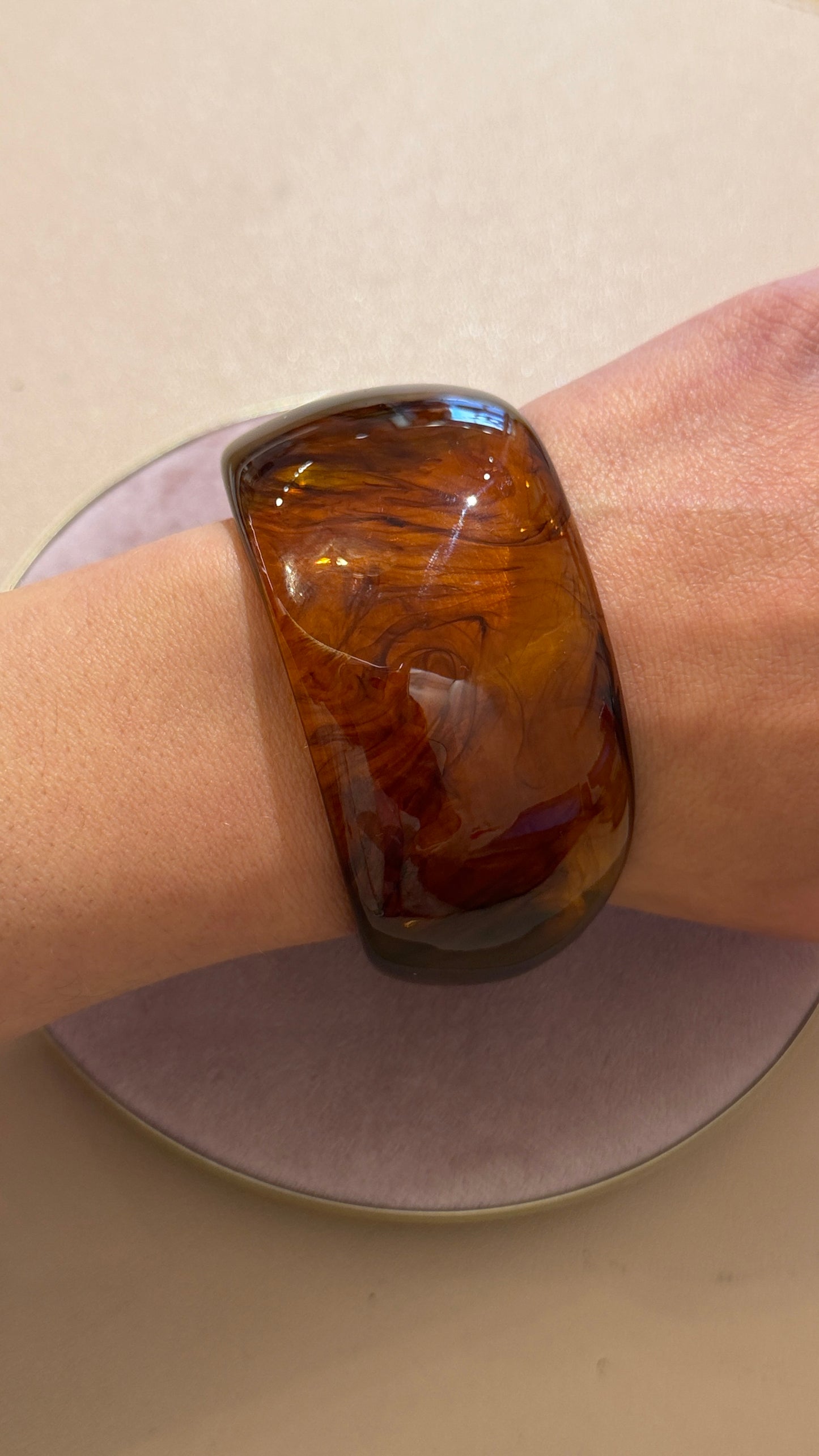 Bracciale in resina cioccolato