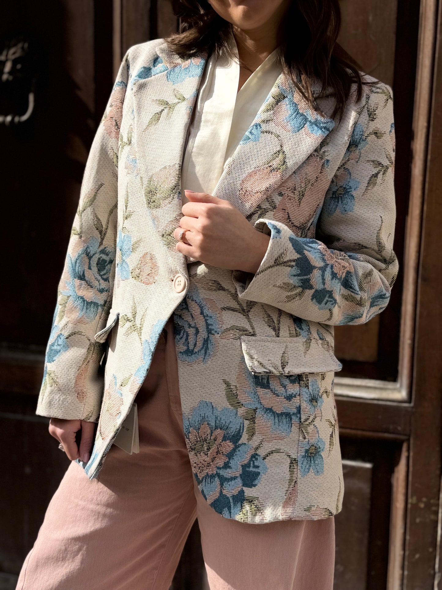 Giacca floreale vintage style