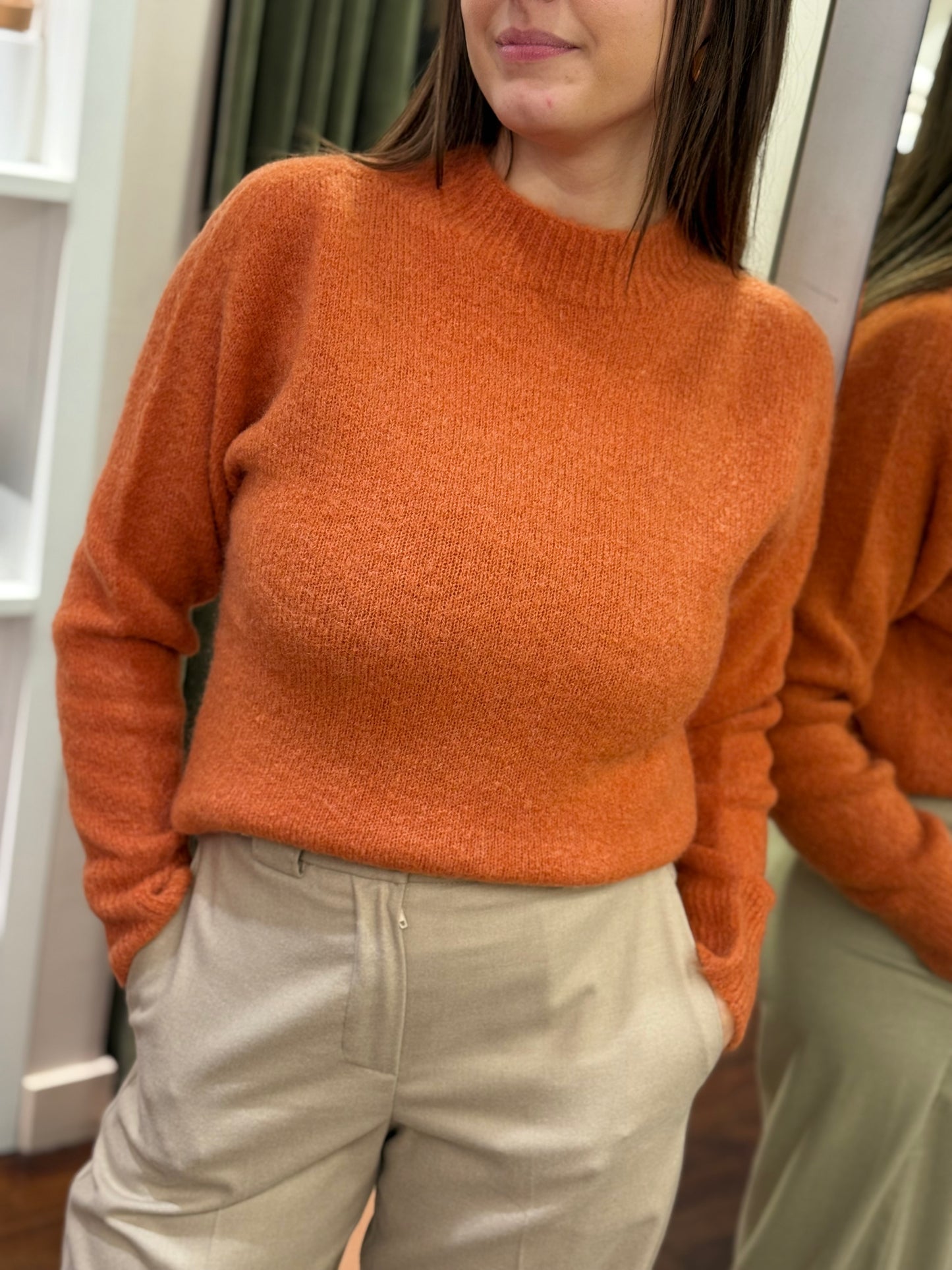 Tensione In Maglia in mohair ARANCIO