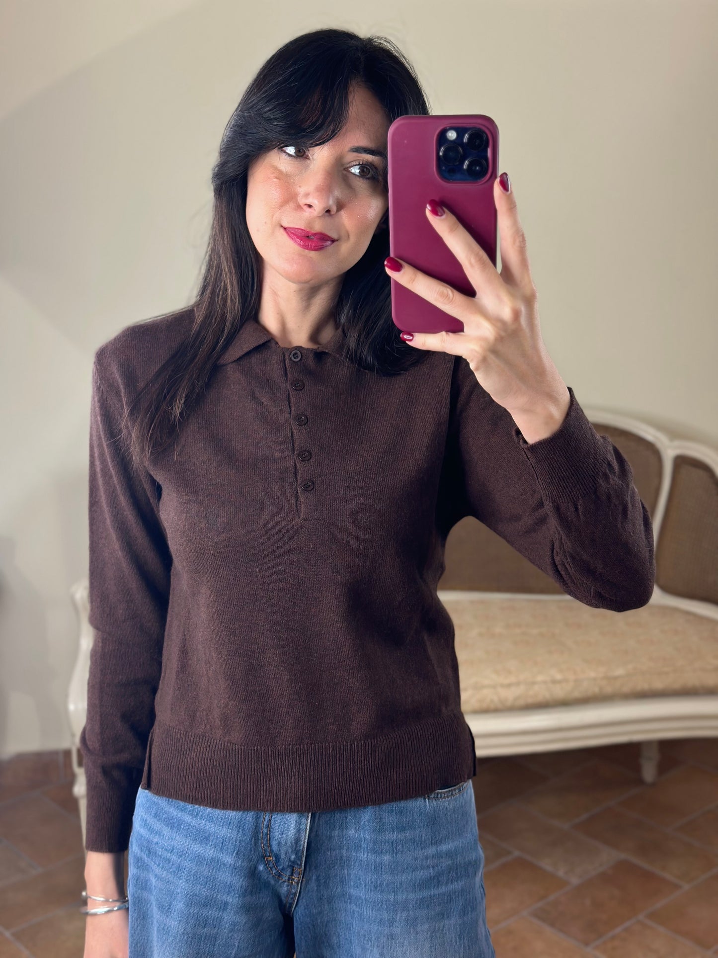 Maglia Polo CINDY con bottoni MORO