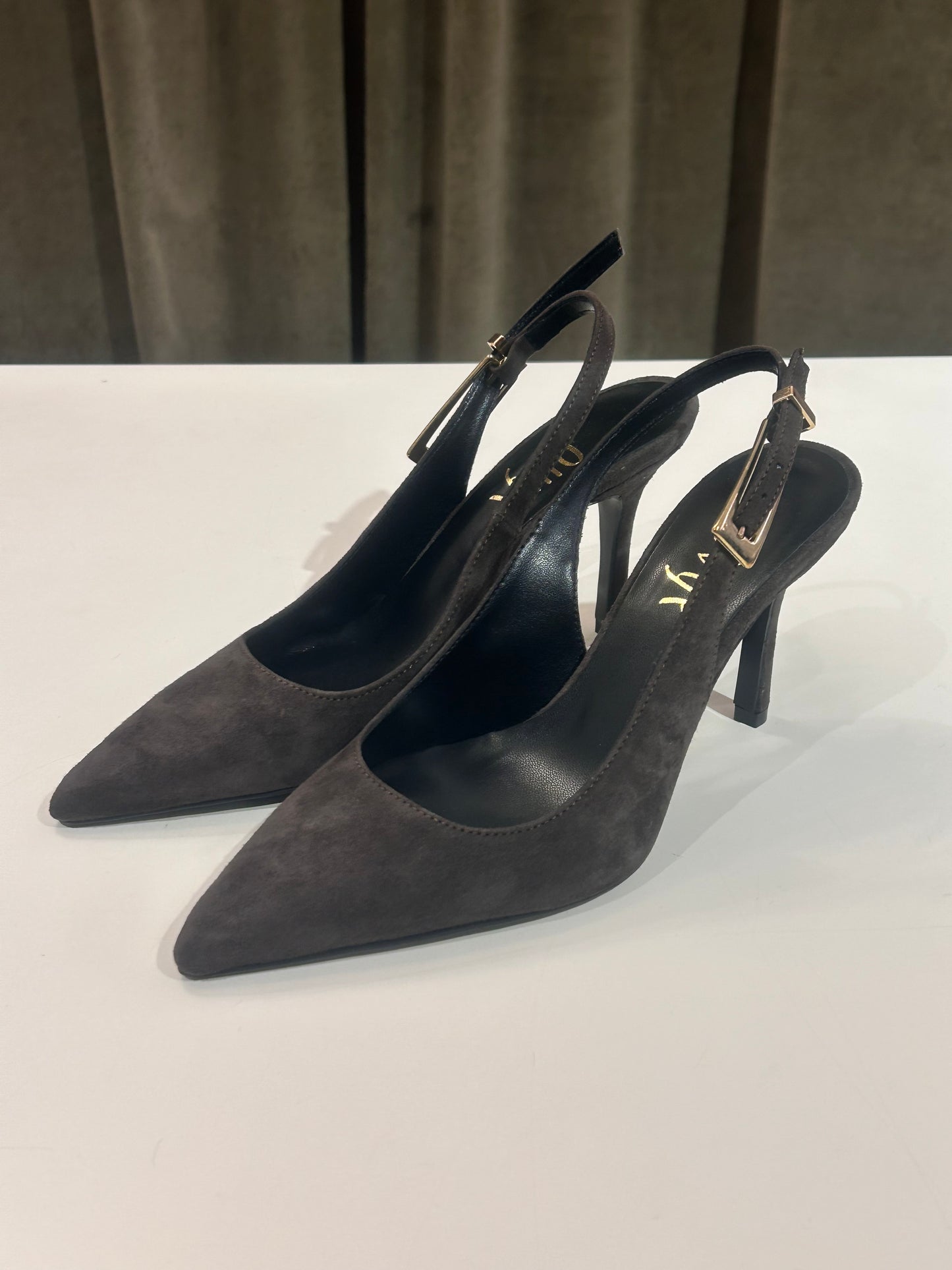 Ovyè Slingback scamosciata MORO