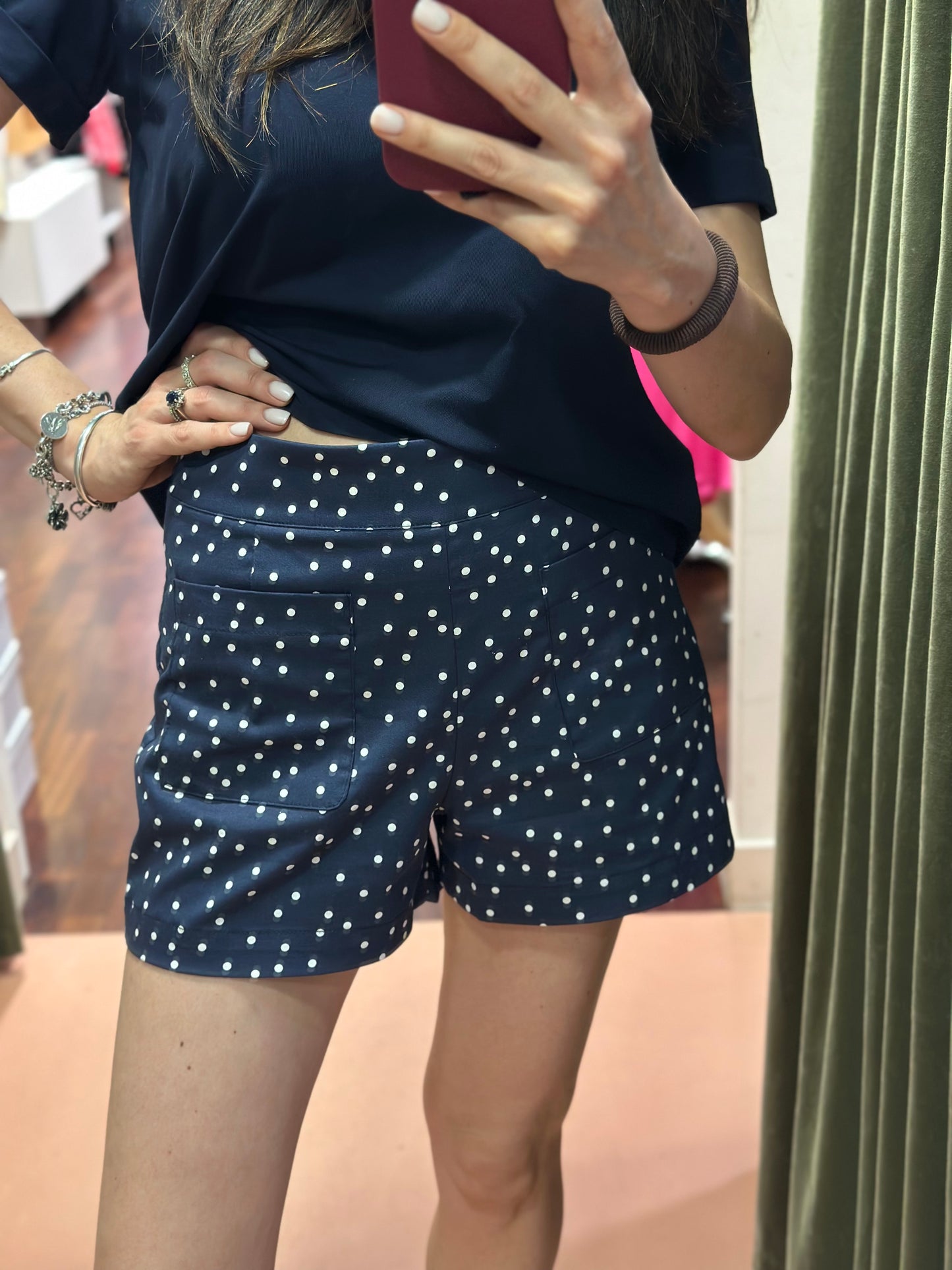 Tensione in Shorts pois Blu/bianco