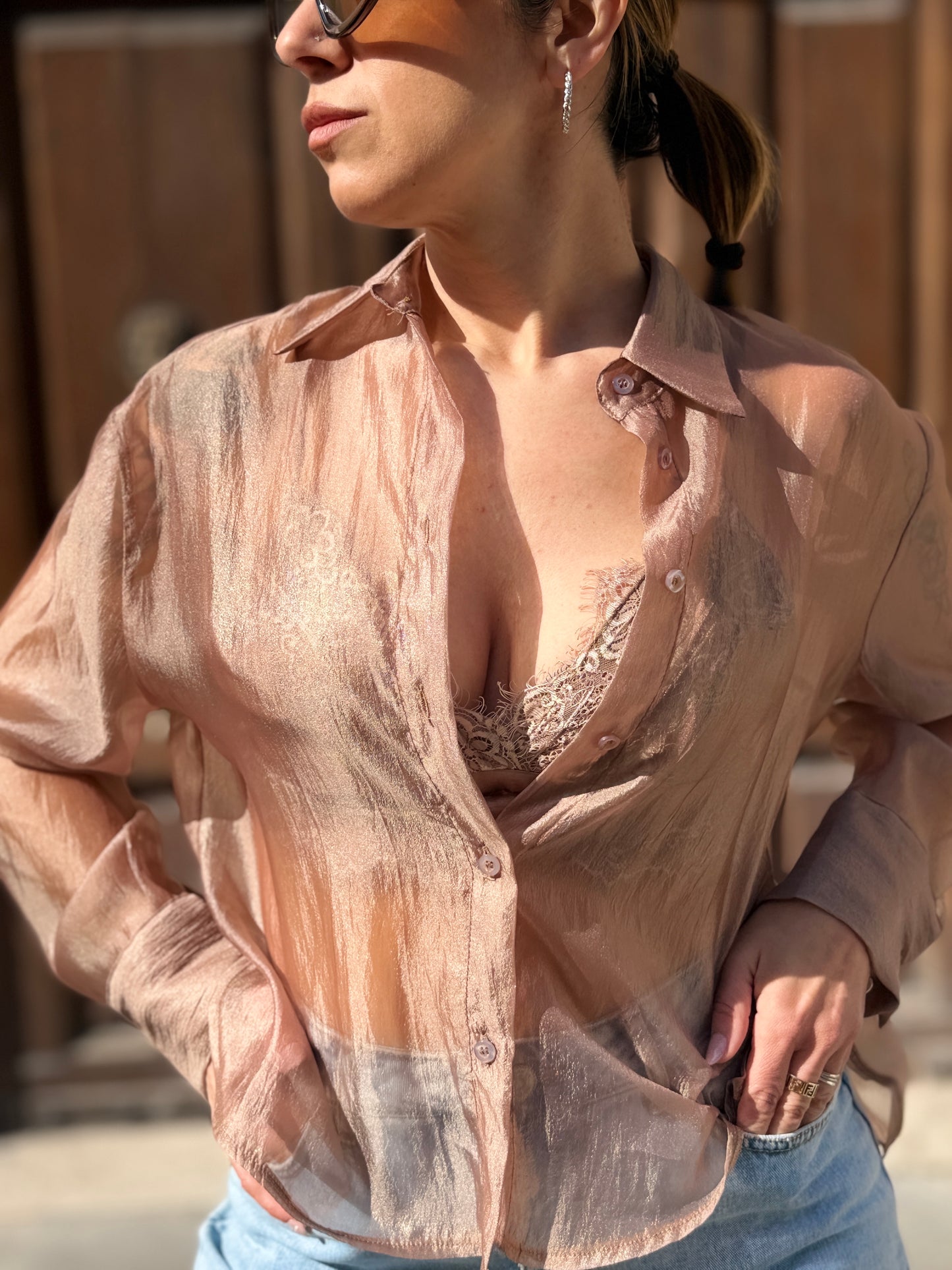 Tensione in Camicia + Top pizzo Bronzo