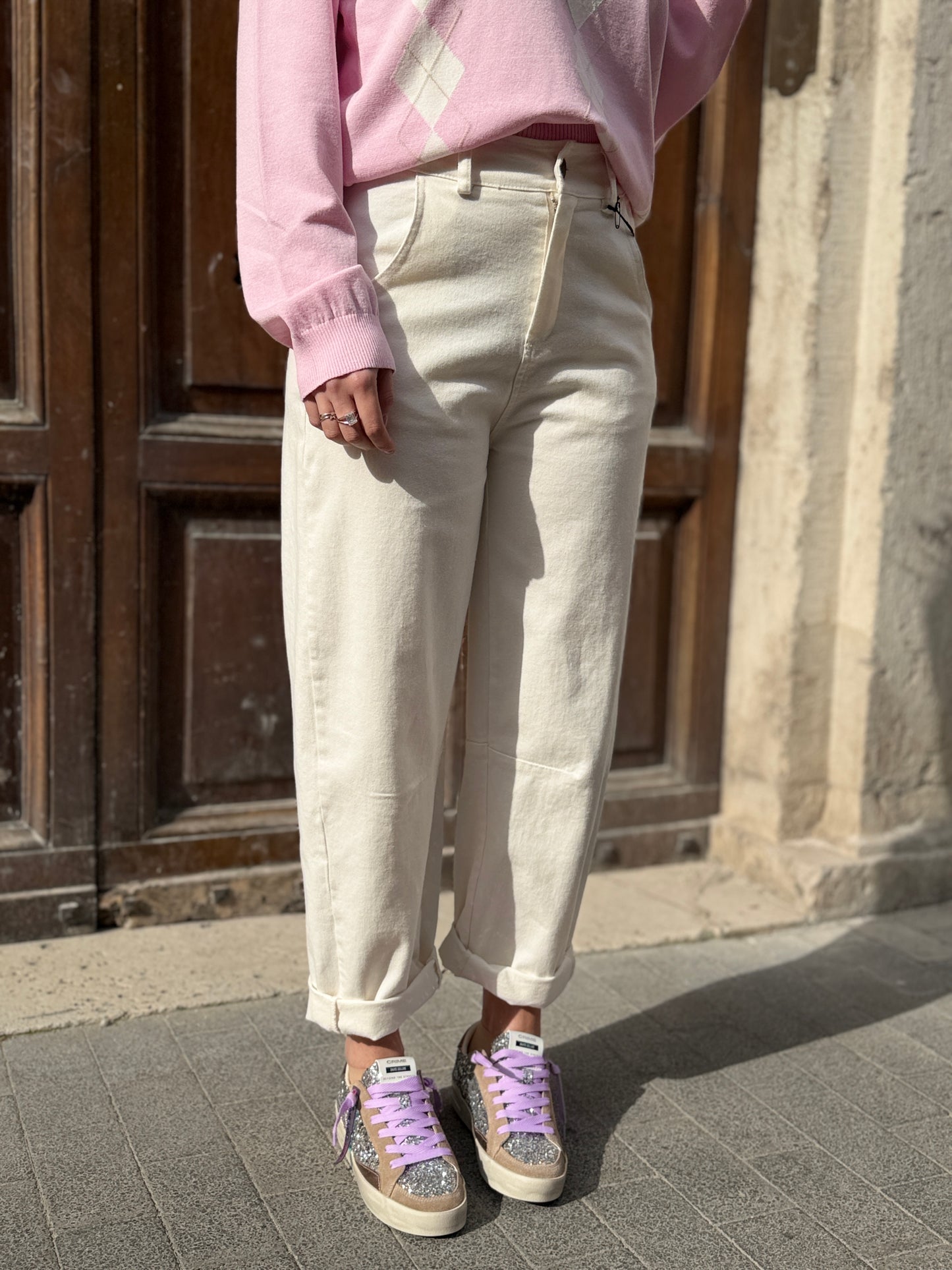 Tensione in Pantalone ovetto PANNA