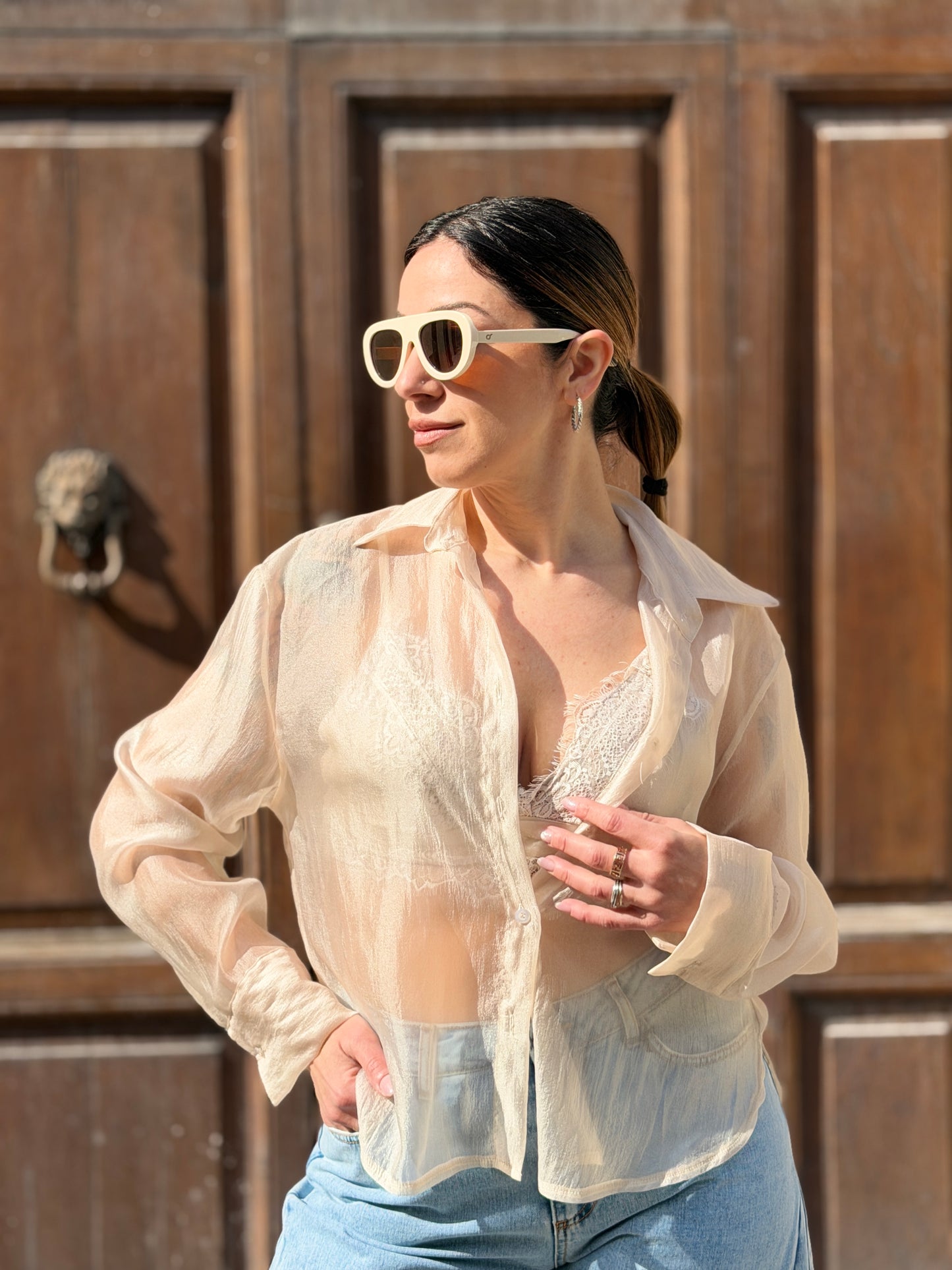 Tensione in Camicia + Top pizzo BURRO