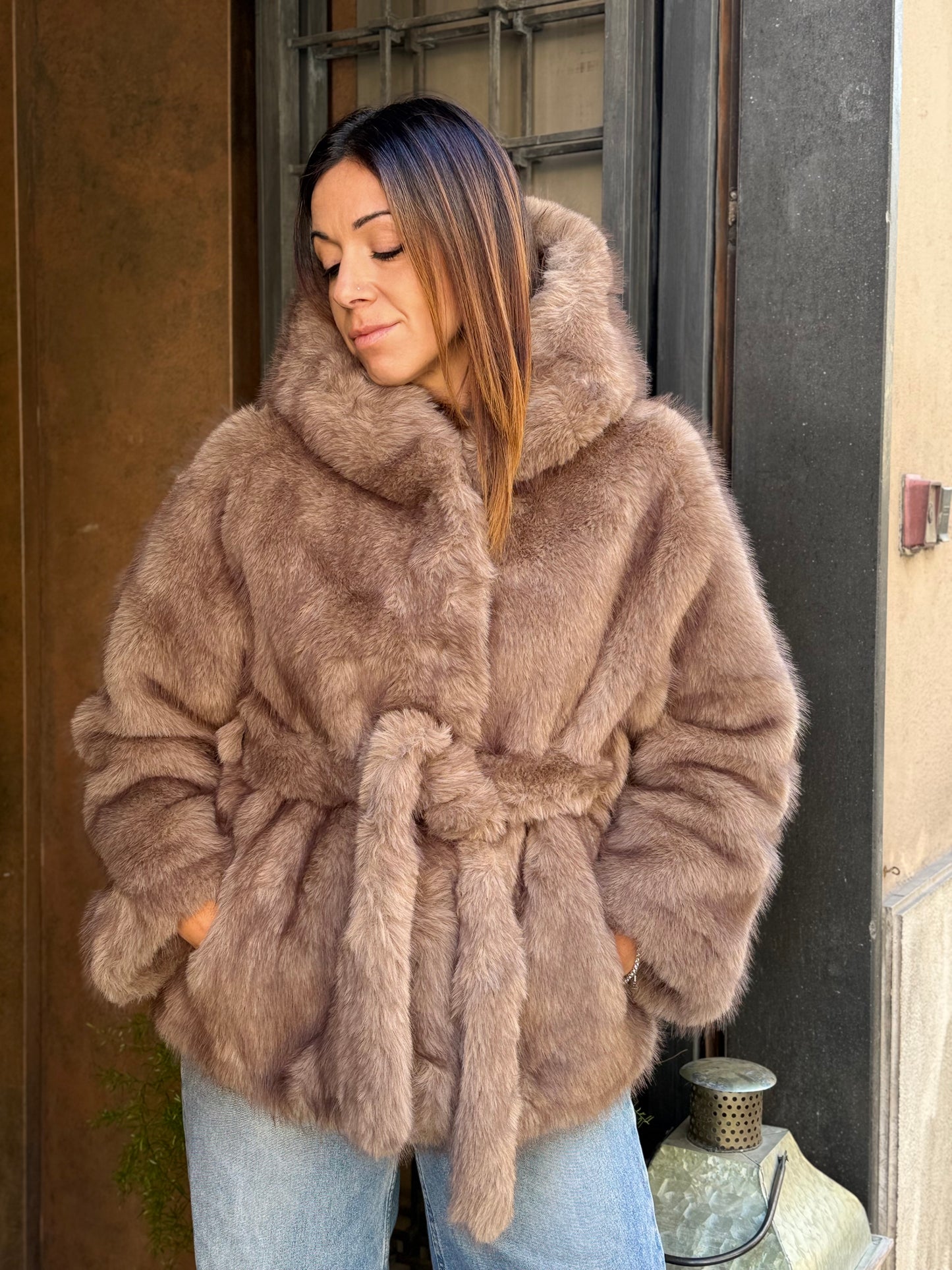 Ecopelliccia ELODIE Taupe