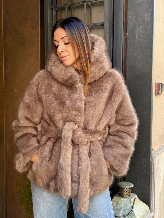 Ecopelliccia ELODIE Taupe