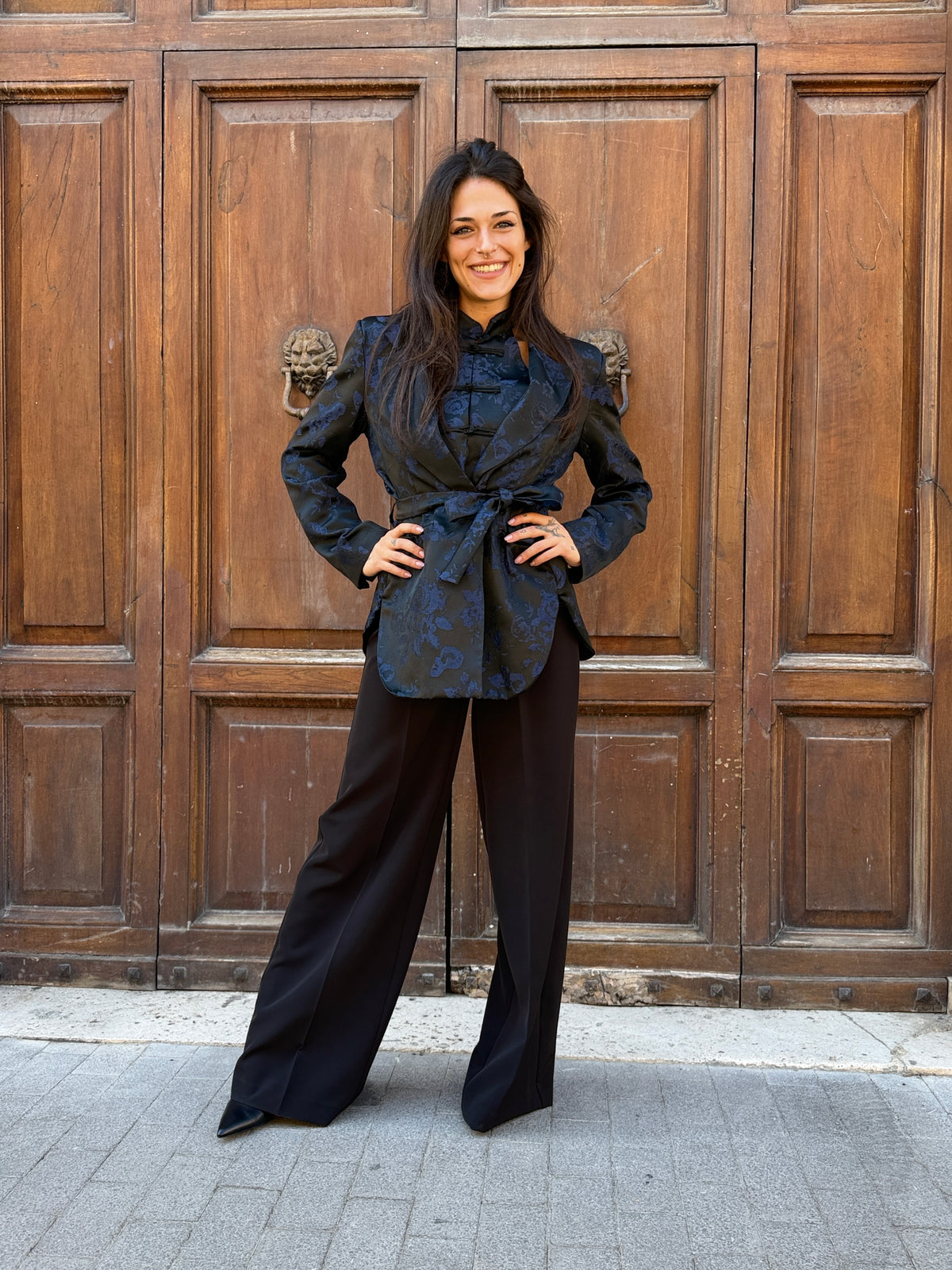 Silence Limited AMBER COLUMN PANTS BLACK