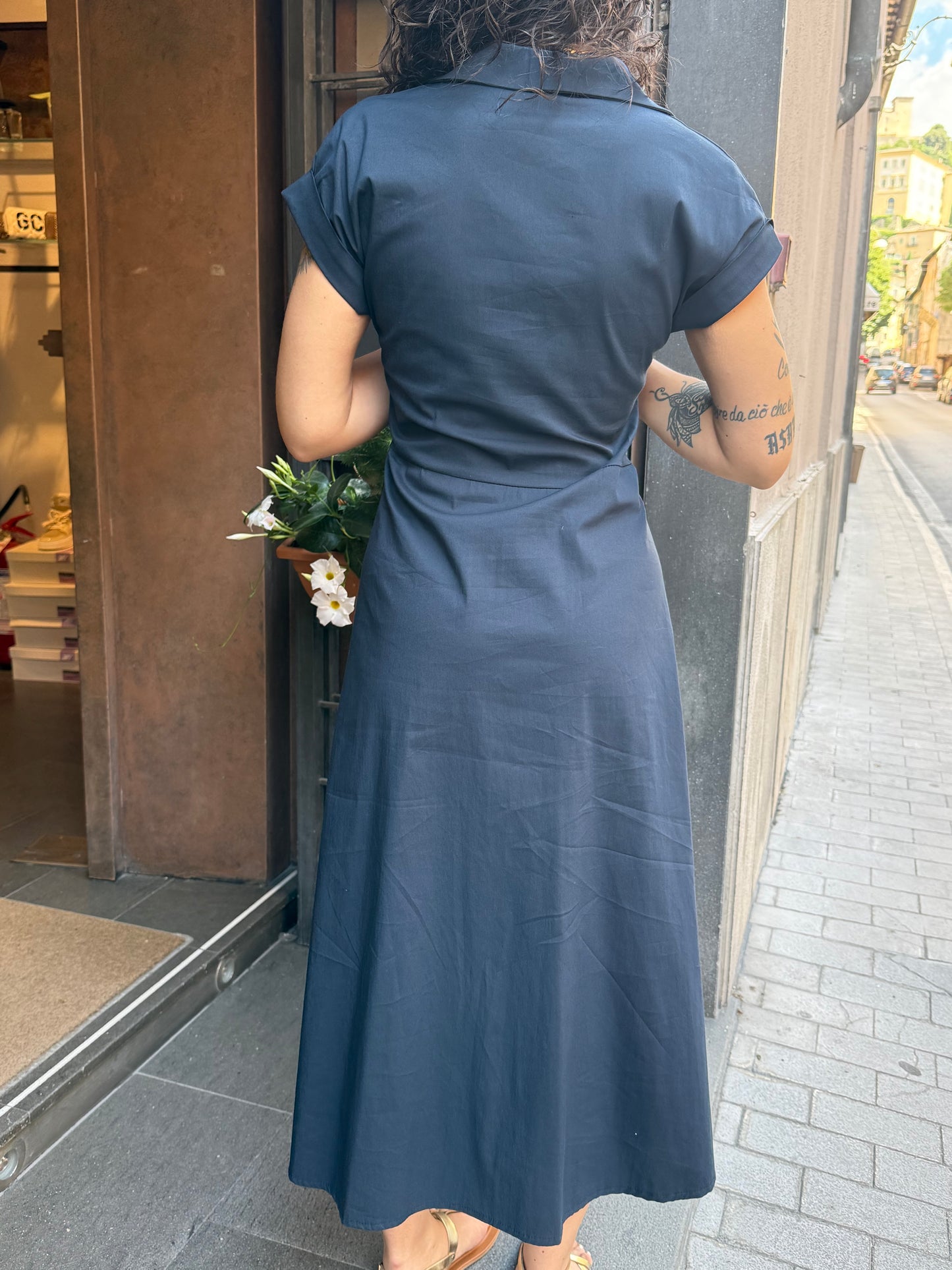 Abito con nodo laterale Blu