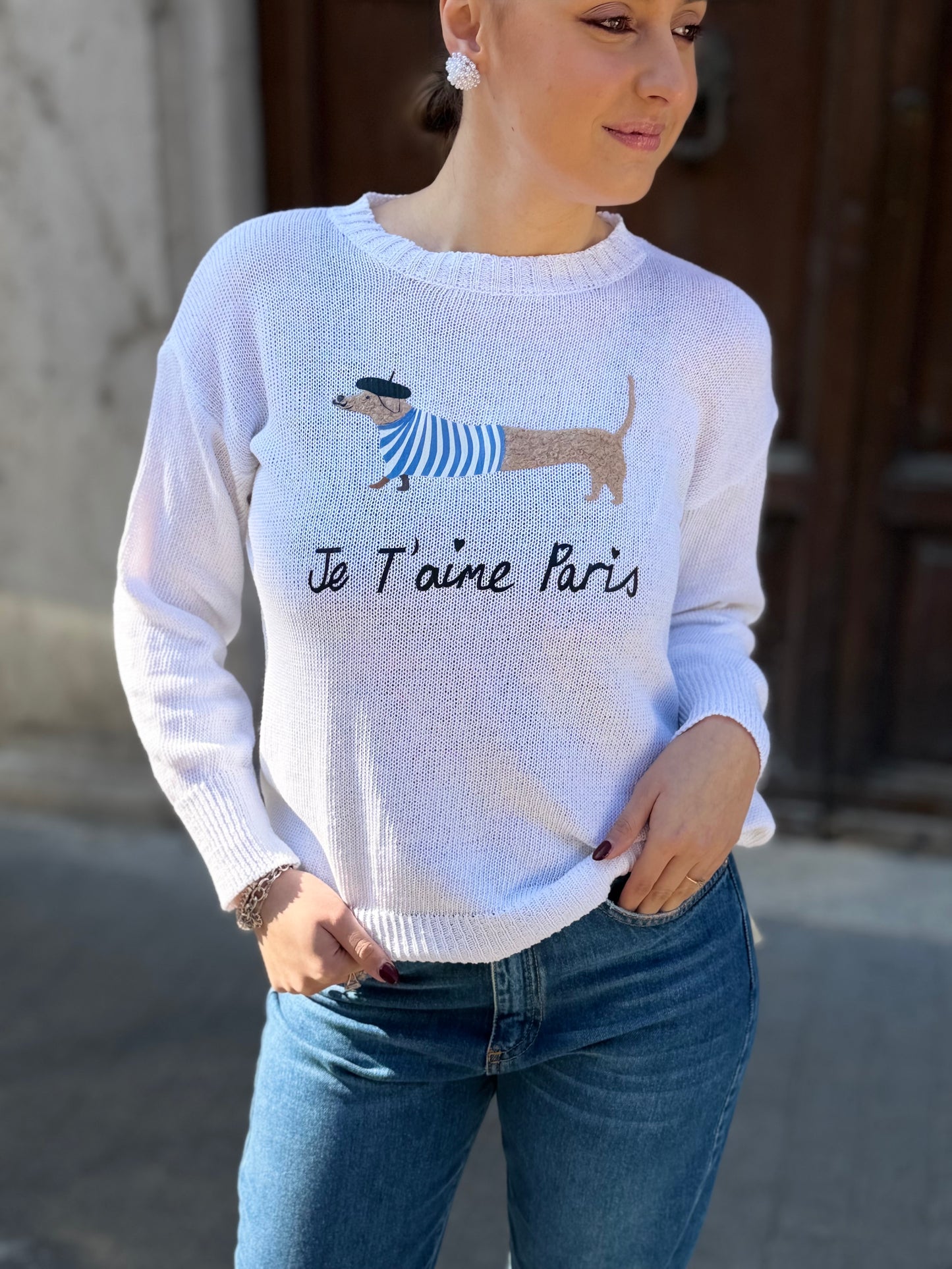 Maglia " Je T'aime Paris" BIANCA
