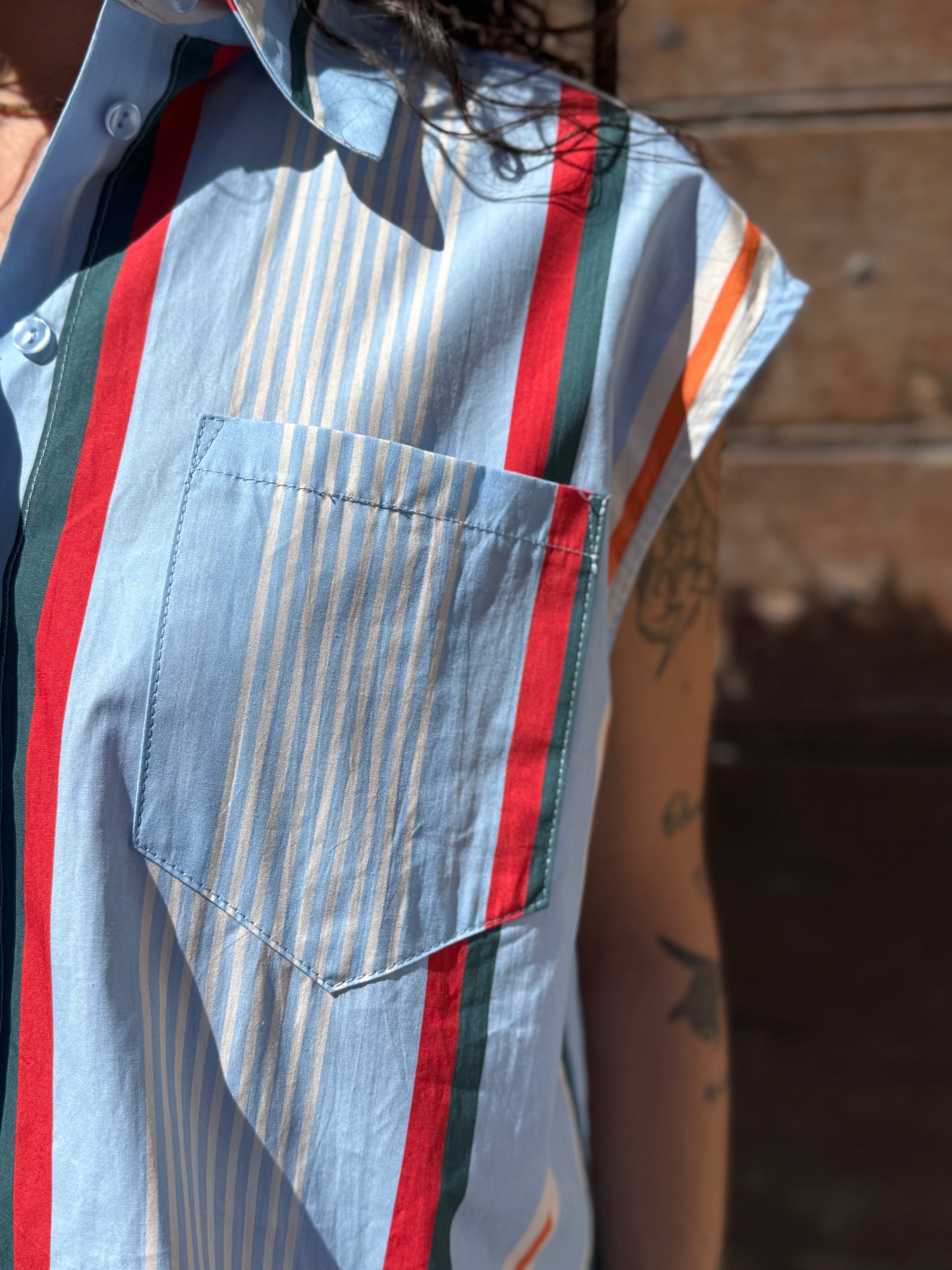 Tensione in Camicia a righe multicolor