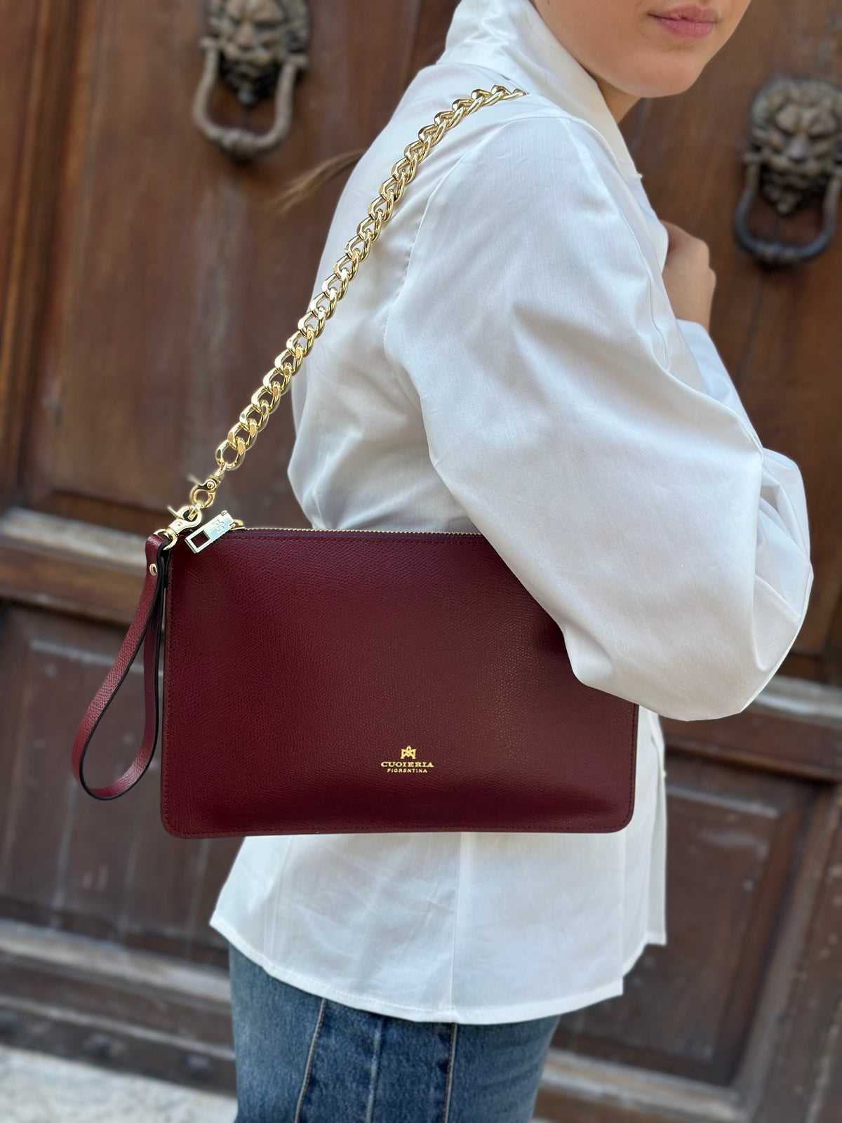 Cuoieria Fiorentina ALICE BELLA POCHETTE BORDEAUX