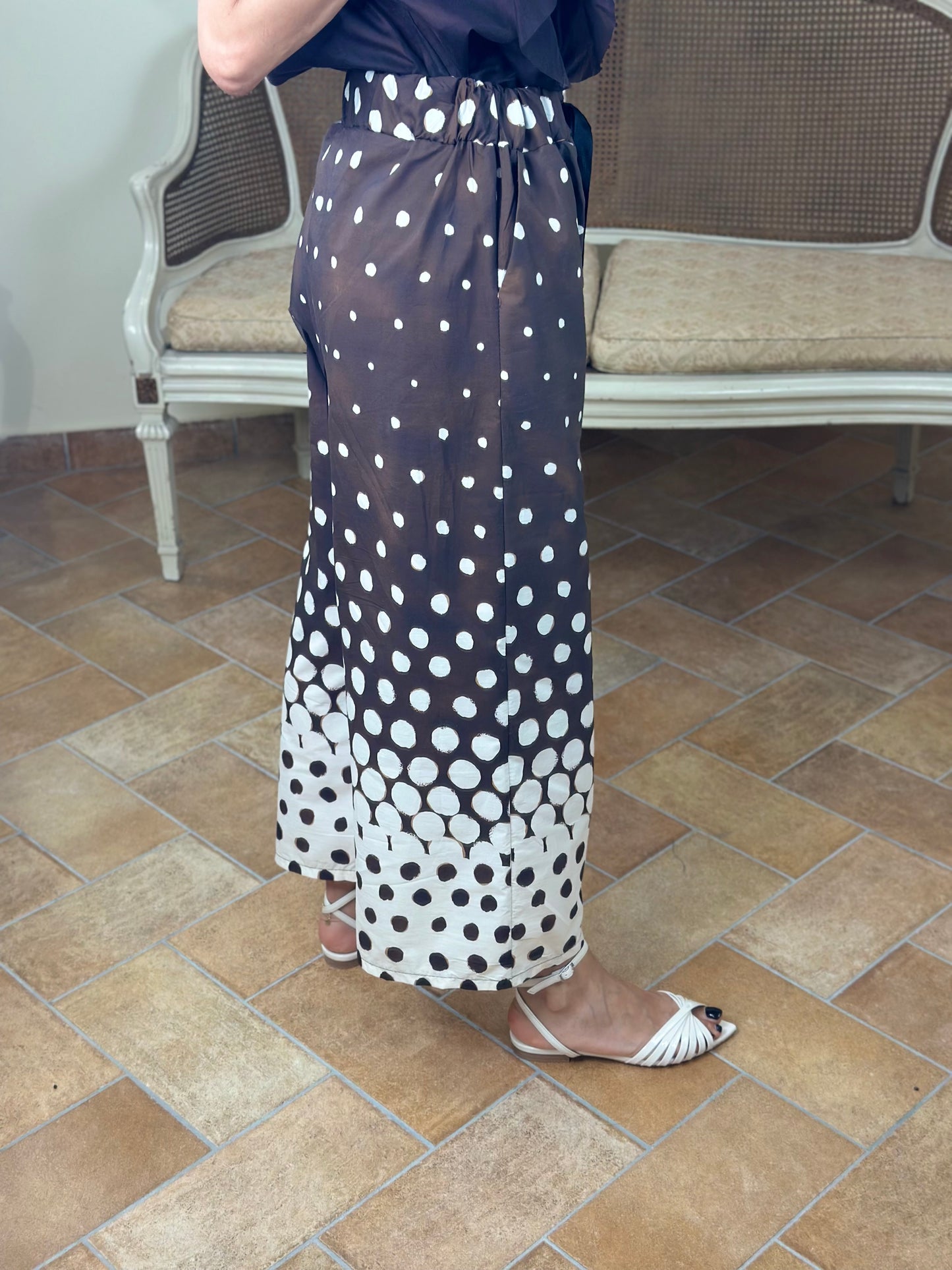 Pantagonna a pois MOKA/BURRO