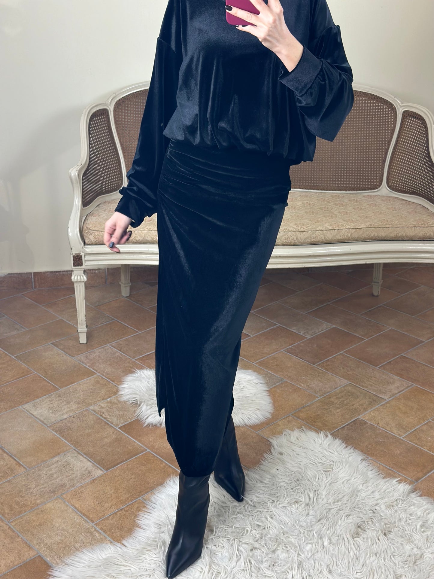 Longuette SVEVA in ciniglia NERA