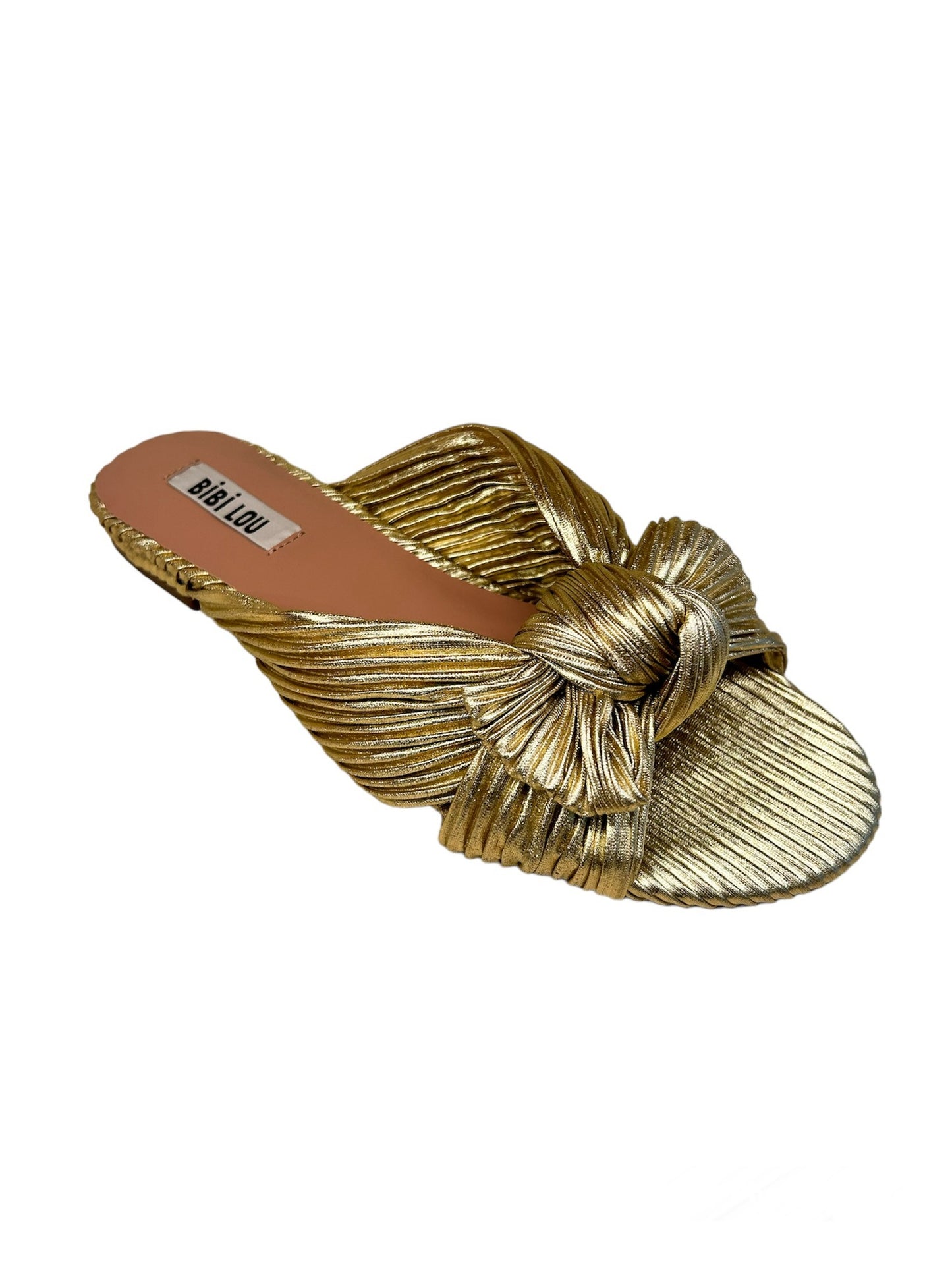 Bibi Lou - Sandali piani con fiocco var.oro