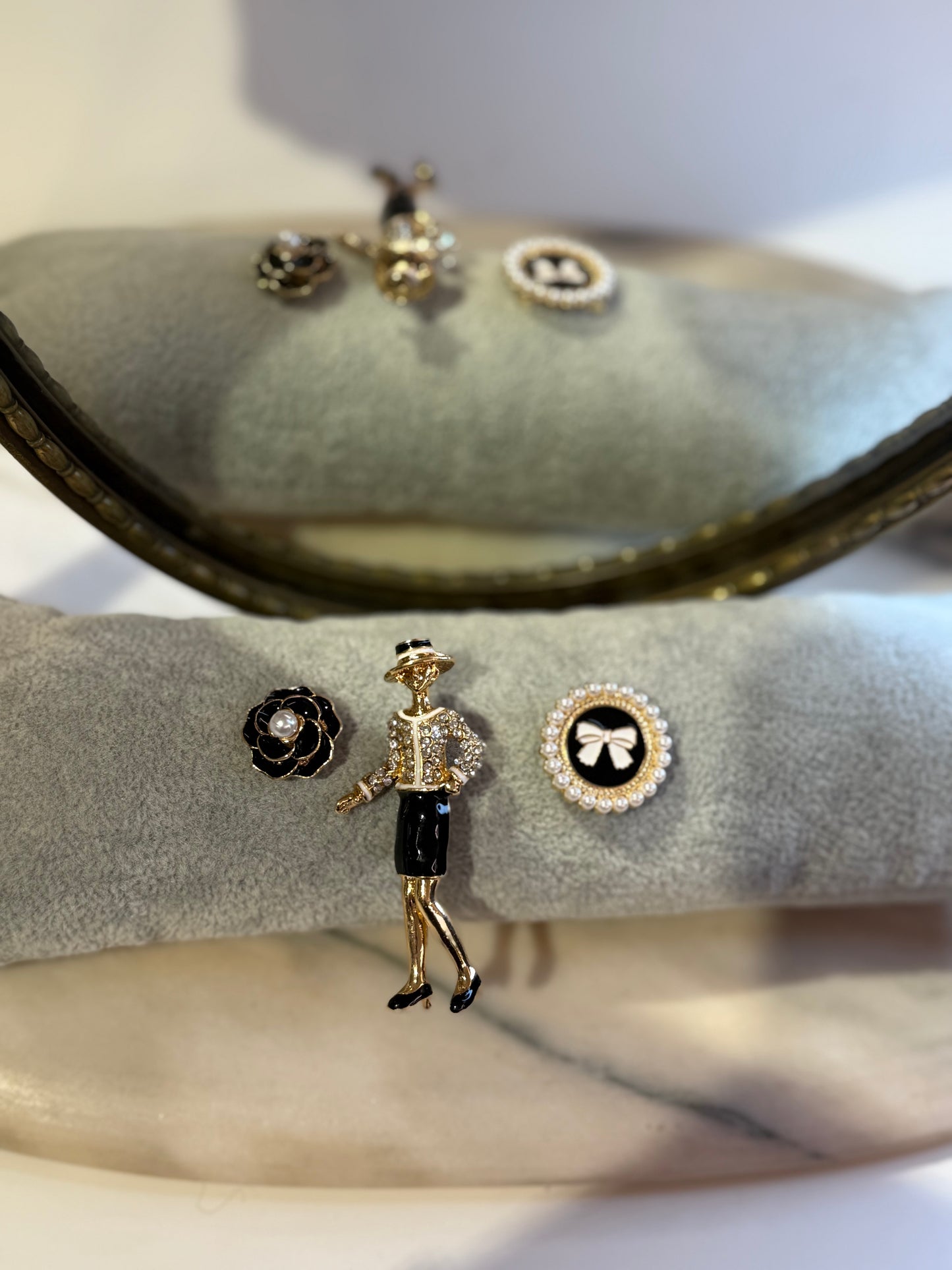 Set spille donna+rosa+fiocco