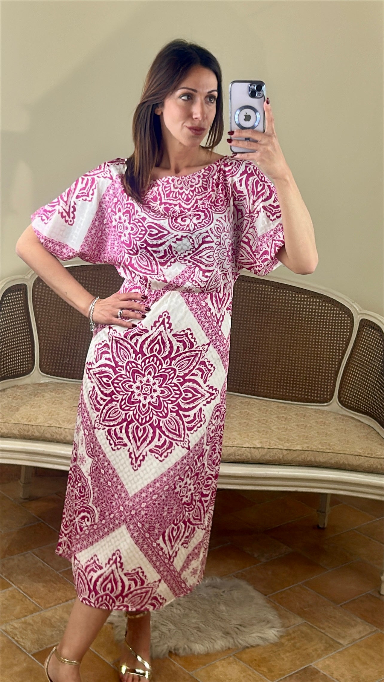 Anonyme Abito FRAME DRESS orchid